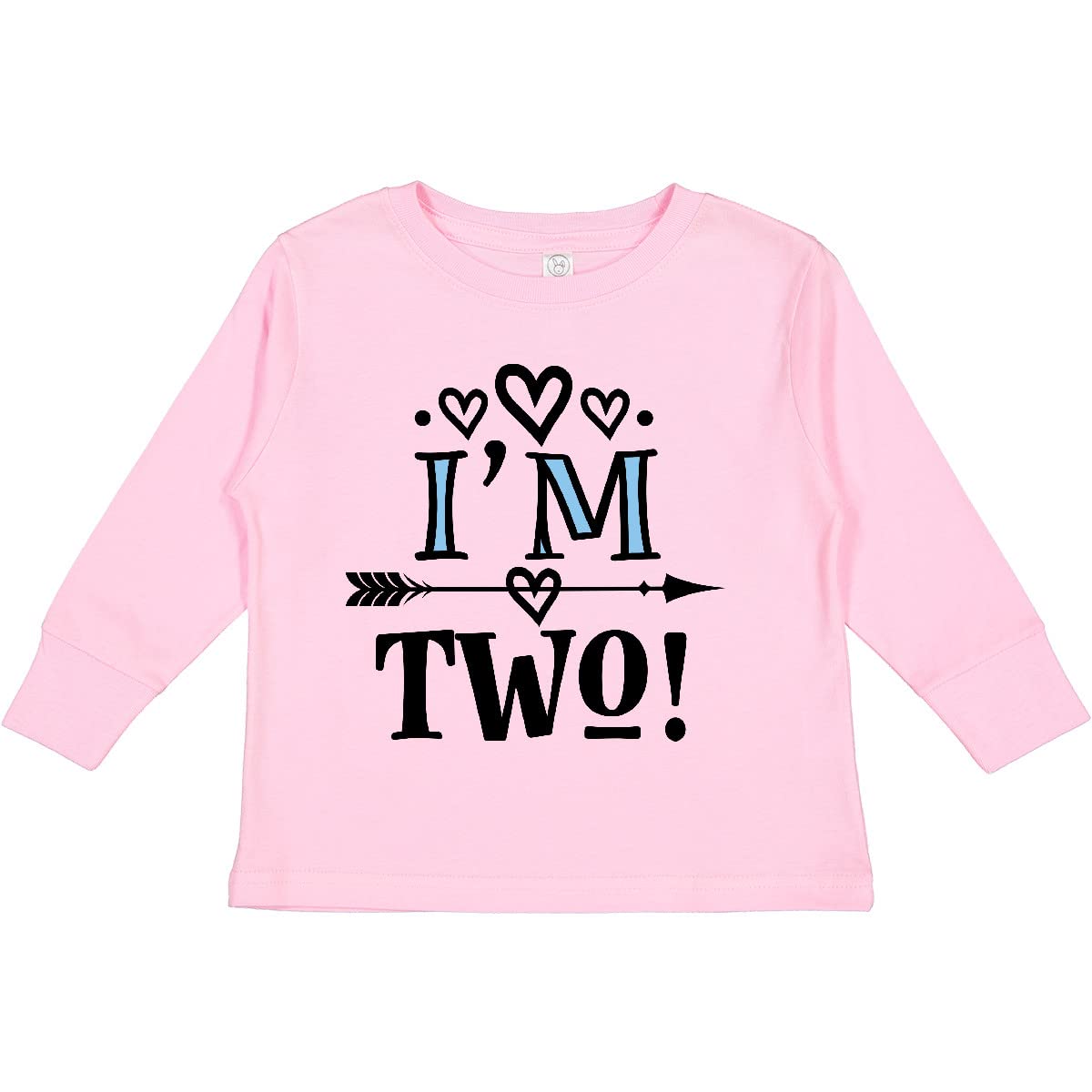 Inktastic 2nd Birthday Arrow Toddler T-Shirt - Cute 2 Year Old Long Sleeve Shirt for Boys & Girls - Perfect for Birthday Parties, Photo Shoots & Everyday Wear