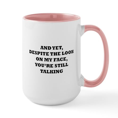 White/Pink Inside - Still Talking Large Mug