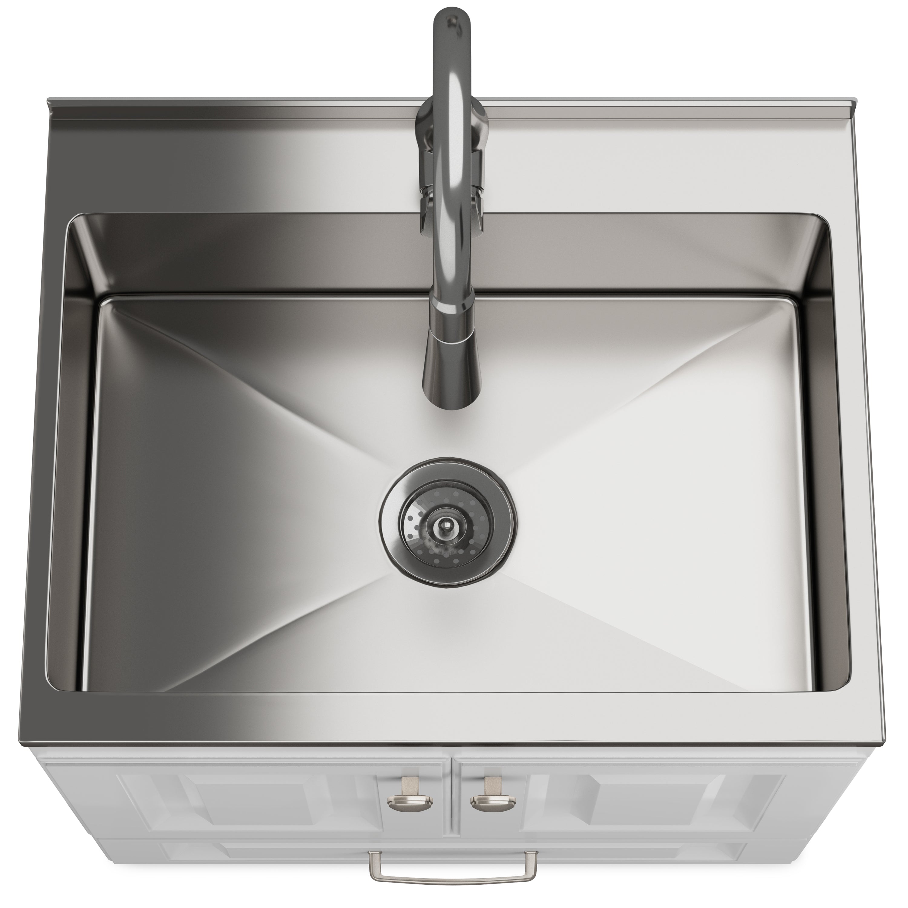 28 Inch Modern All-in-One White Bathroom Vanity with Sink & Storage - Perfect for Small Bathrooms, Apartments, and Powder Rooms