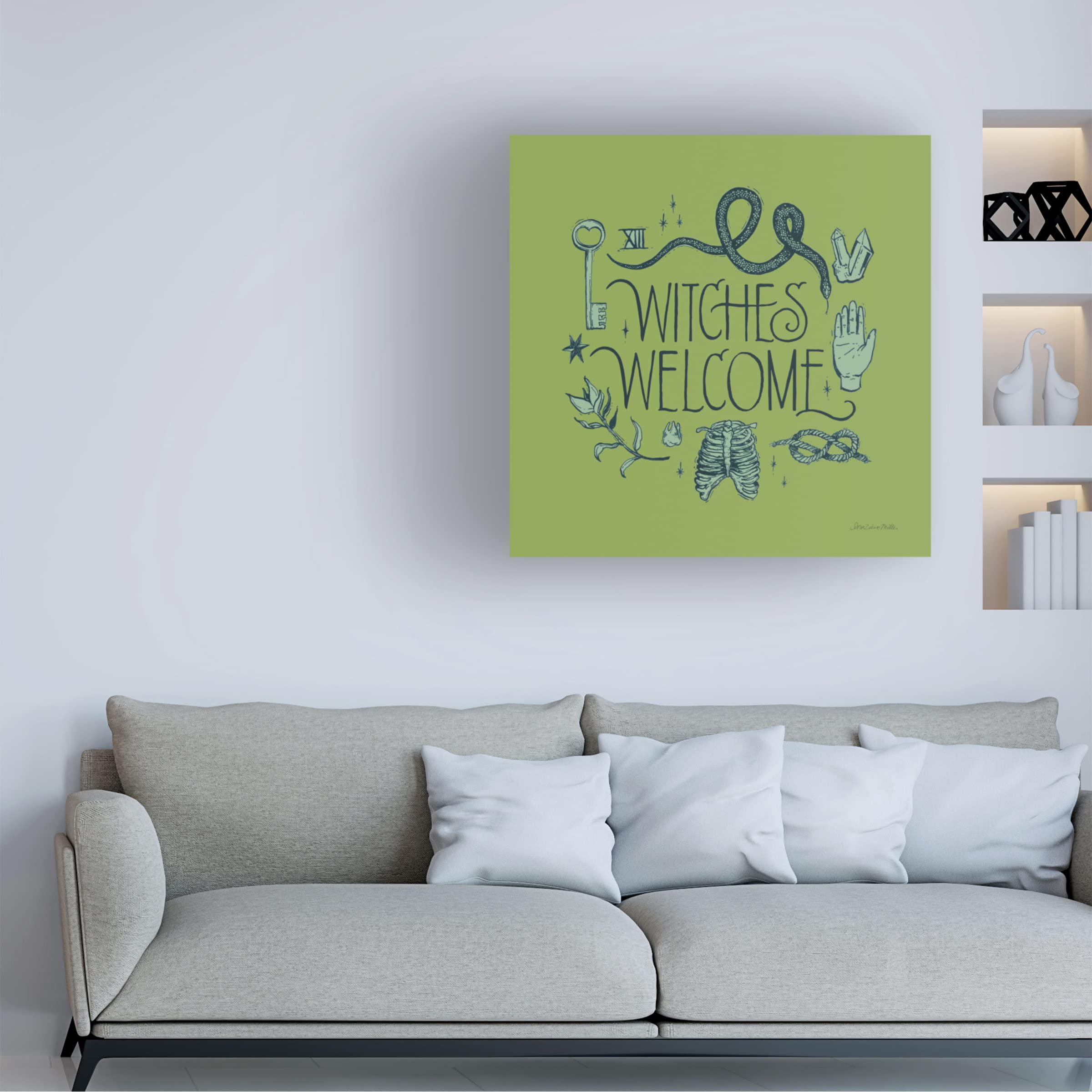 Trademark Fine Art 'Something Wicked V' by Sara Zieve Miller - 18x18 Canvas Wall Art - Gothic Home Decor for Living Room, Bedroom & Office