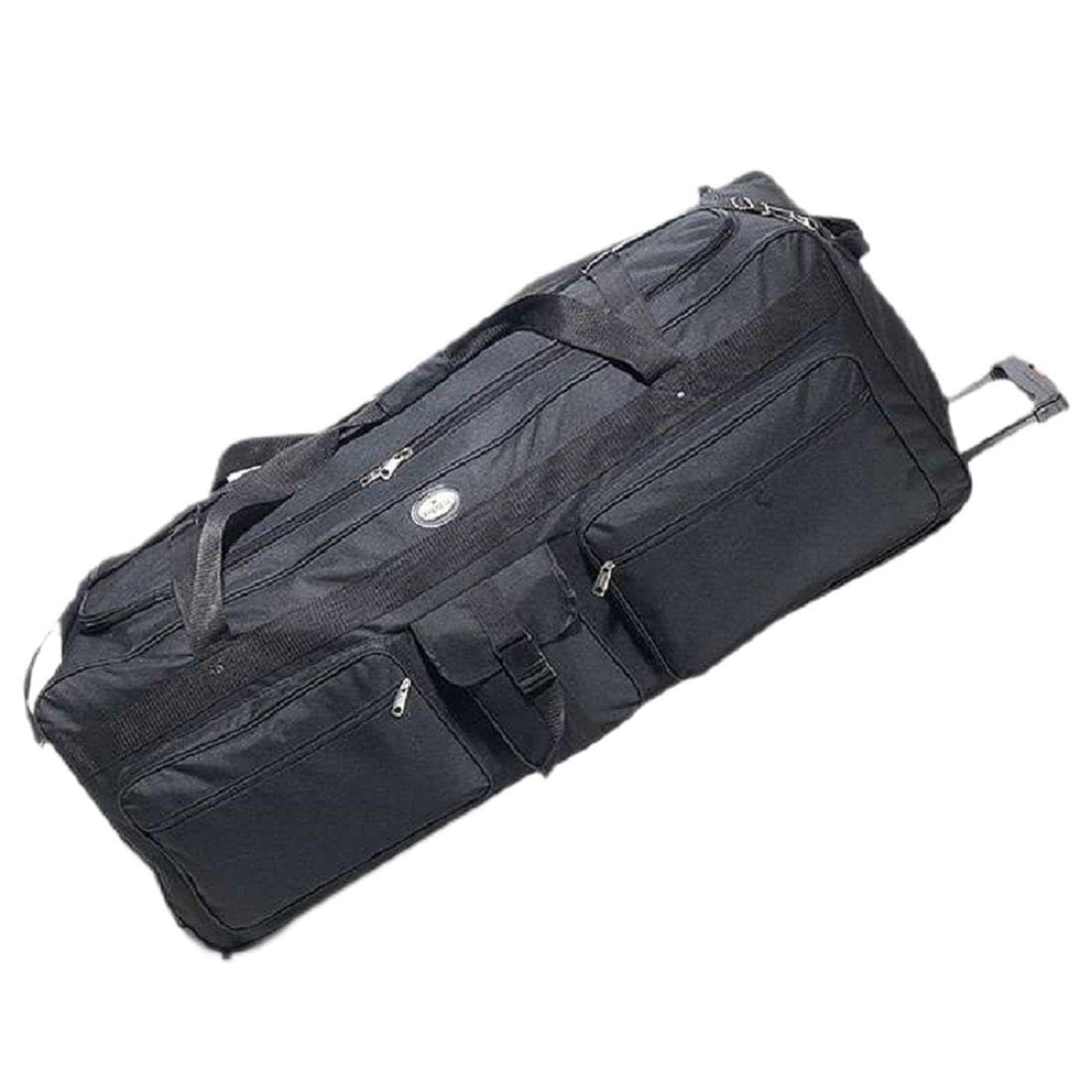 Everest 42-Inch Wheeled Duffel Bag - Large Travel Luggage with Wheels for Gym, Sports & Air Travel - Durable Black Rolling Duffel for Men & Women - Perfect for Camping, Road Trips & Weekend Getaways