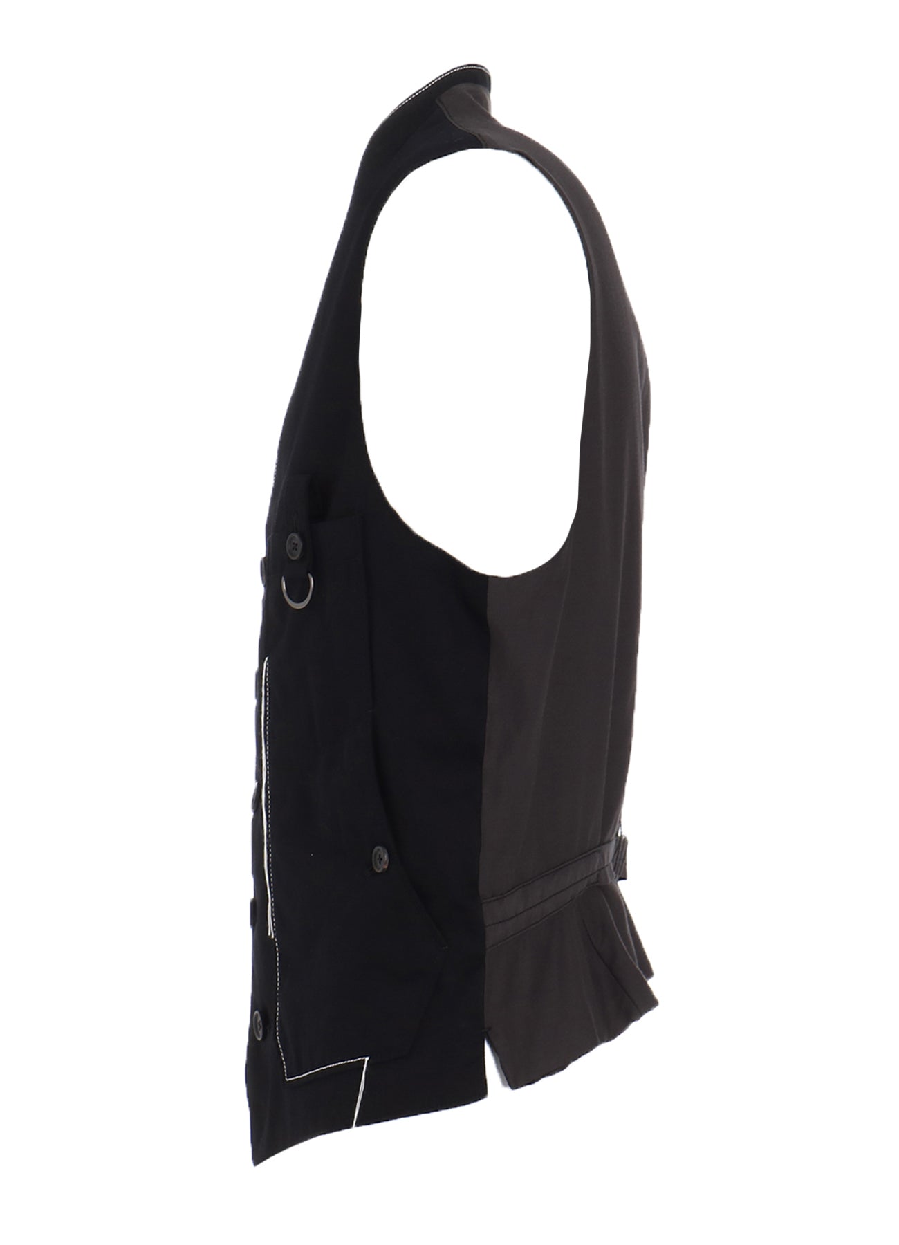 Men's Cotton Twill Work Vest with Color Stitching - Durable & Stylish for Construction, Outdoor Jobs & Casual Wear