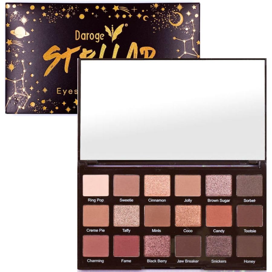 COSLUXE x Daroge Stellar Makeup Eyeshadow Palette - 29.7g Face & Eye Shadow Palette with Mirror | Perfect for Party, Wedding & Everyday Glam Makeup Looks