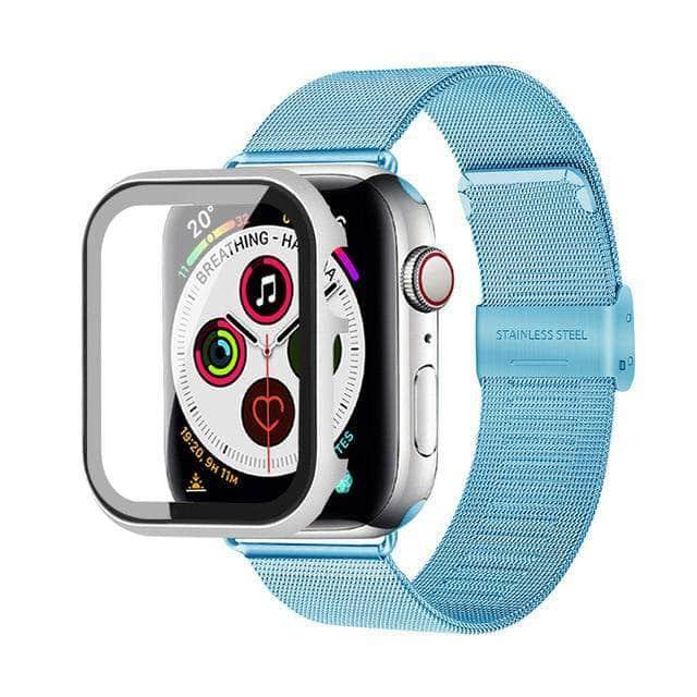 Premium Stainless Steel Band for Apple Watch Series 6/5/4/3/SE - 44mm 42mm 40mm 38mm Sizes - Durable Metal Bracelet Replacement Strap - Perfect for Workouts, Office Wear & Everyday Use