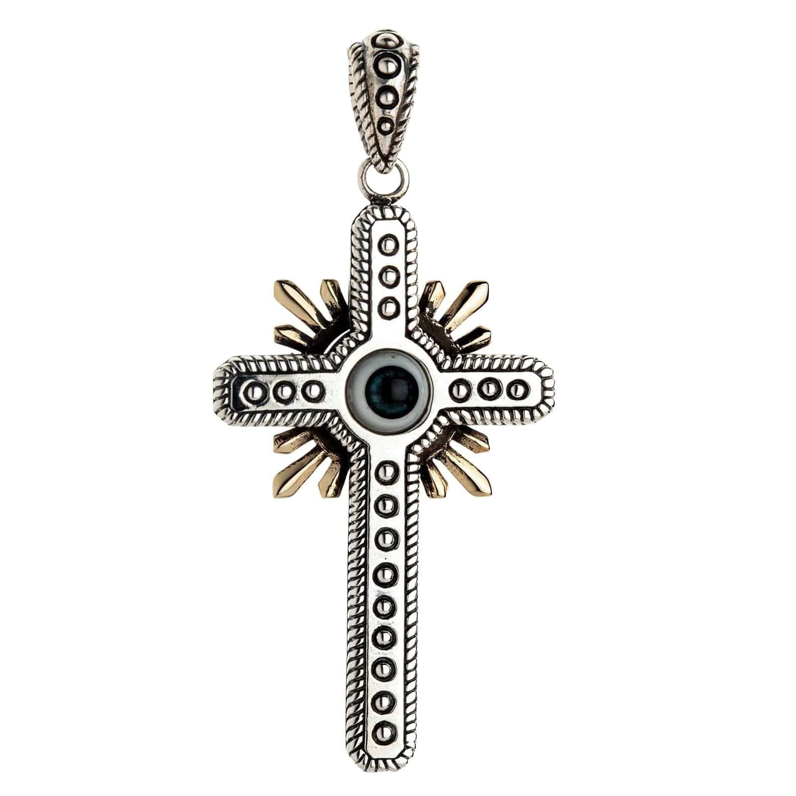 925 Sterling Silver Evil Eye Cross Pendant Necklace for Women - Protection Jewelry for Everyday Wear, Gift for Her, Spiritual & Fashion Accessory