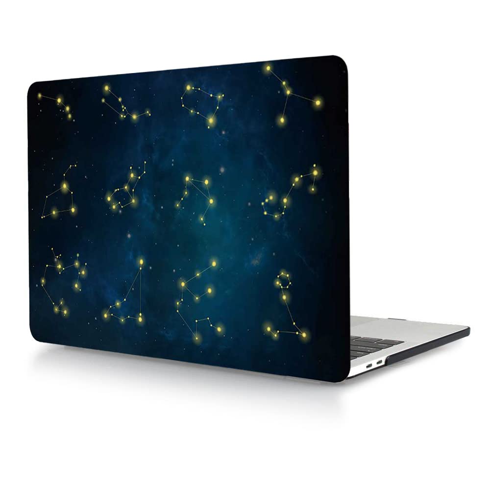 Durable Hard Shell Case for MacBook Pro 16 Inch (2021, M1 Pro/Max, Model A2485) - Protective Cover with Touch ID Access & Constellation Star Design - Perfect for Work, Travel & School Use