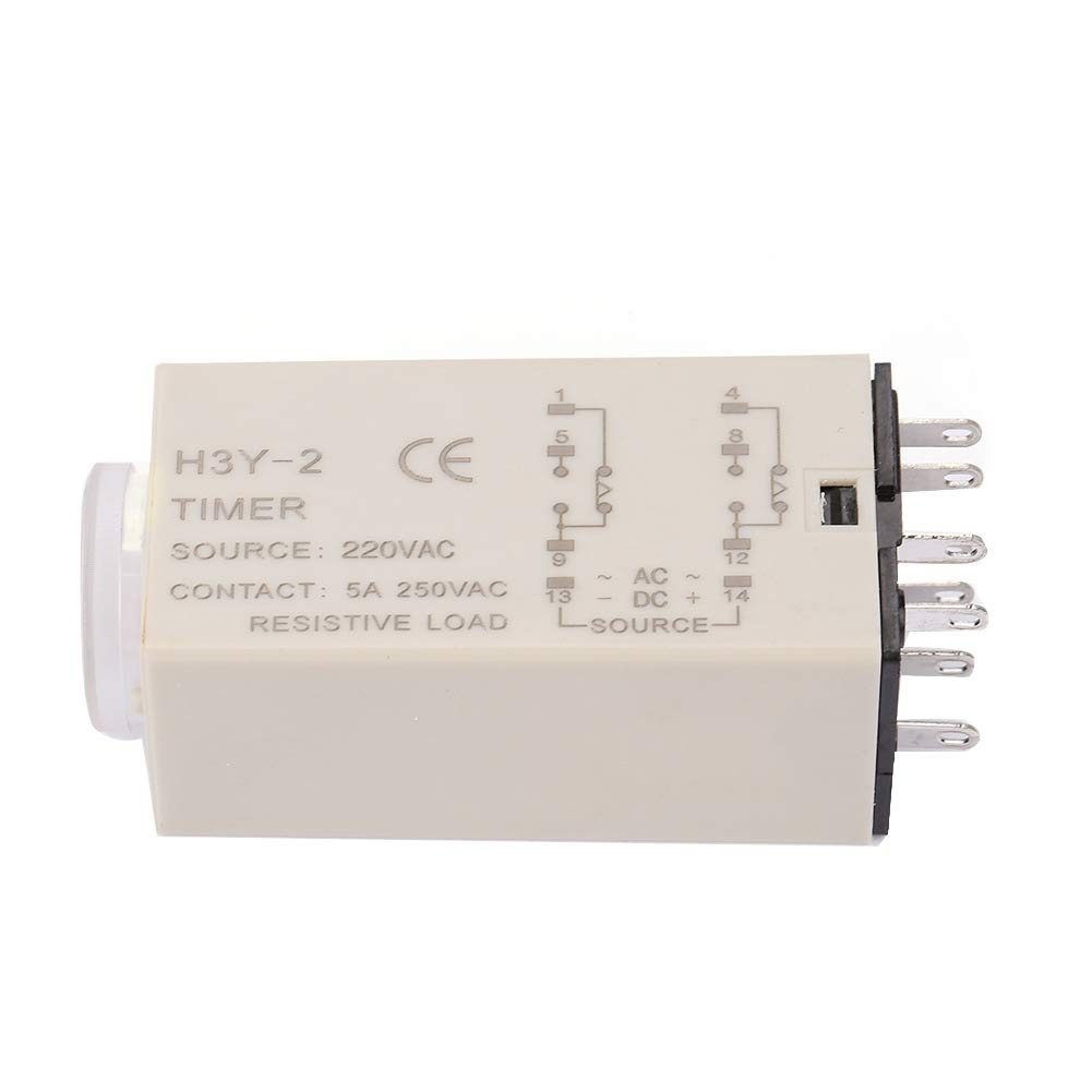 H3Y-2 AC 220V Delay Timer Relay 0-10 Seconds - Industrial Automation & Control Equipment for HVAC, Motor Starters, and Lighting Systems