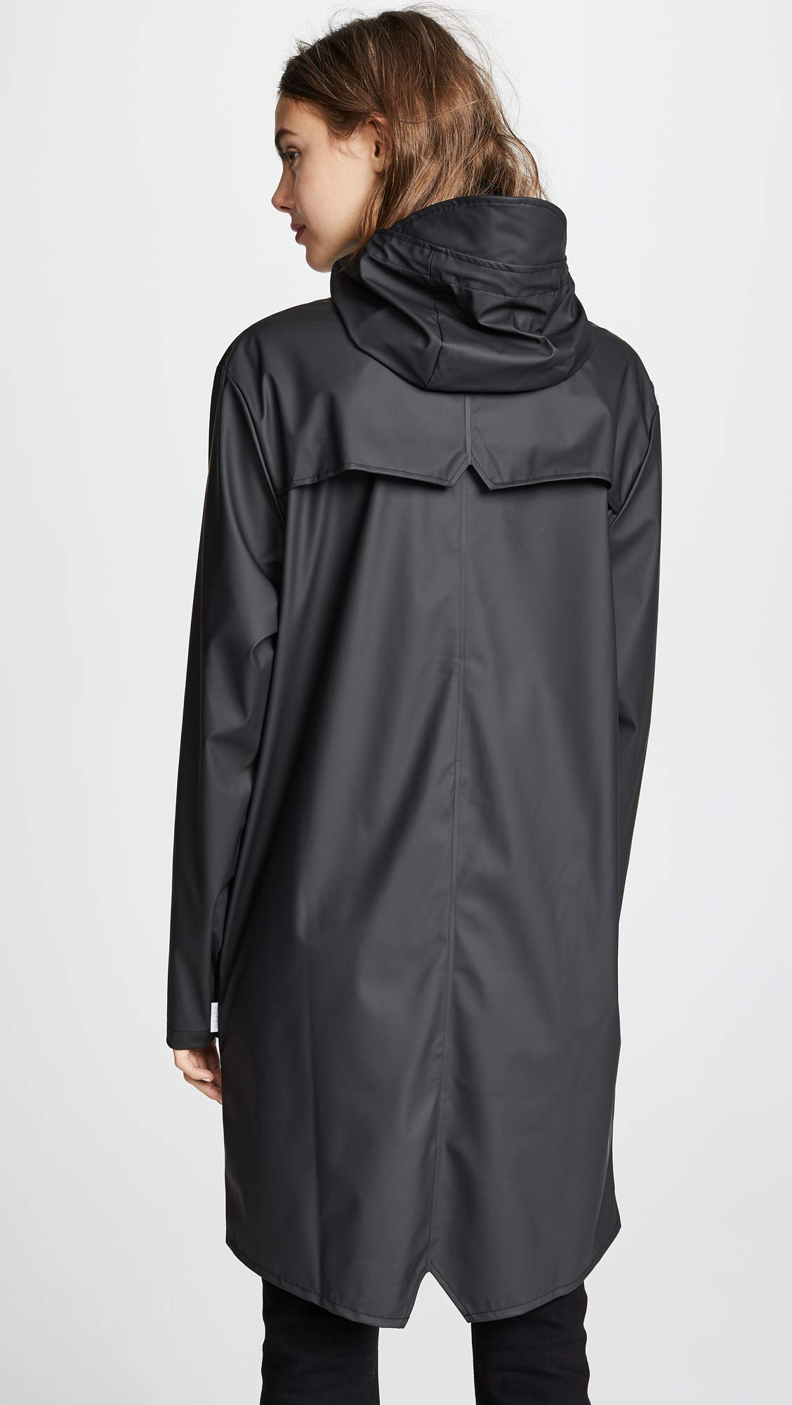 RAINS Men's Waterproof Long Jacket - Lightweight Windproof Raincoat for Outdoor Activities, Commuting & Travel
