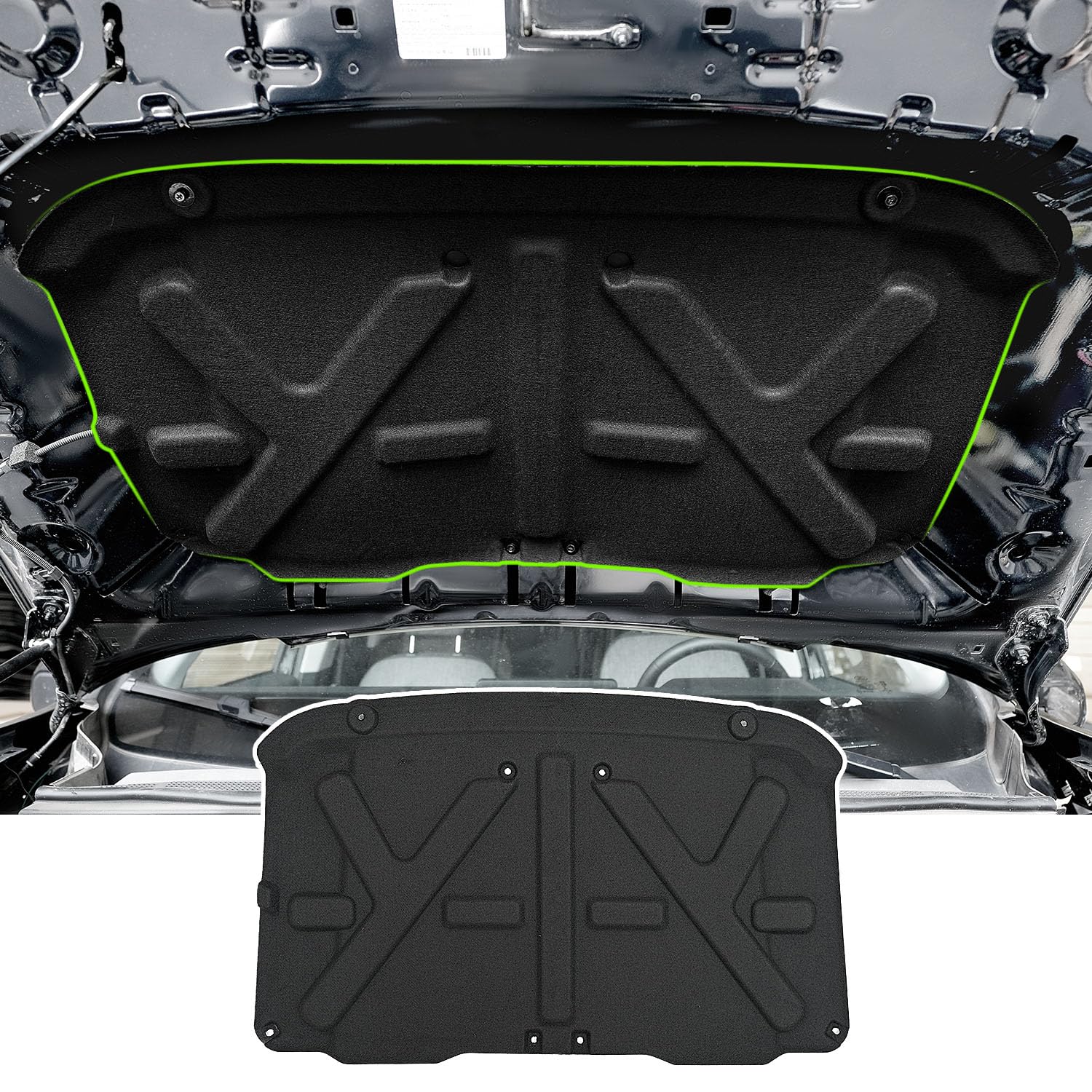 2022-2025 Ford Maverick Hood Insulation Pad - Sound Deadening & Heat Resistant Liner Replacement Accessory | Perfect for Noise Reduction & Engine Heat Protection