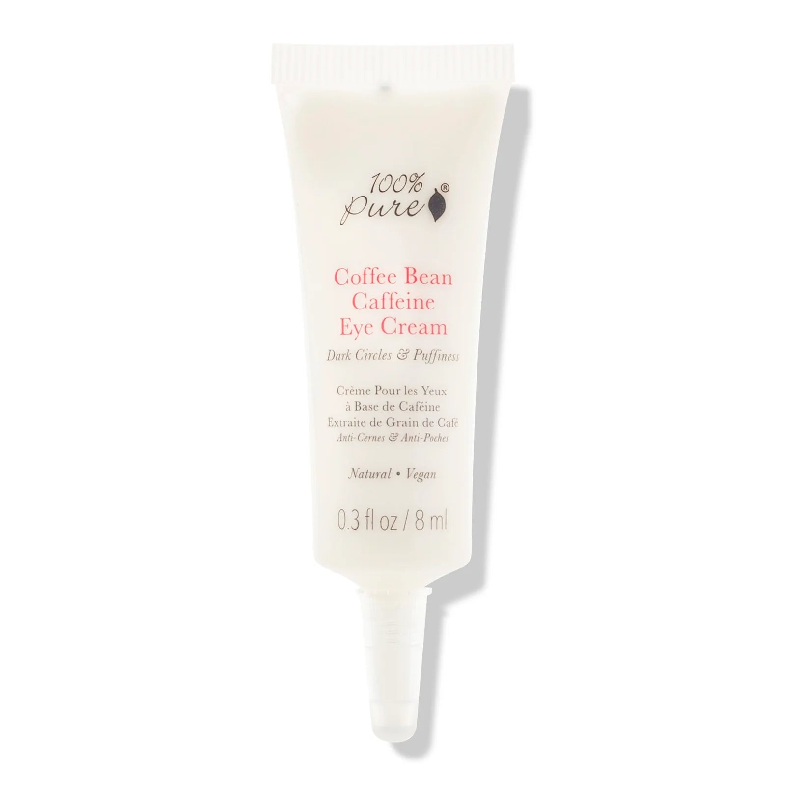 100% Pure Organic Coffee Bean Caffeine Eye Cream for Dark Circles & Puffiness - Anti-Aging & Moisturizing Under Eye Treatment for Women & Men - Day & Night Use
