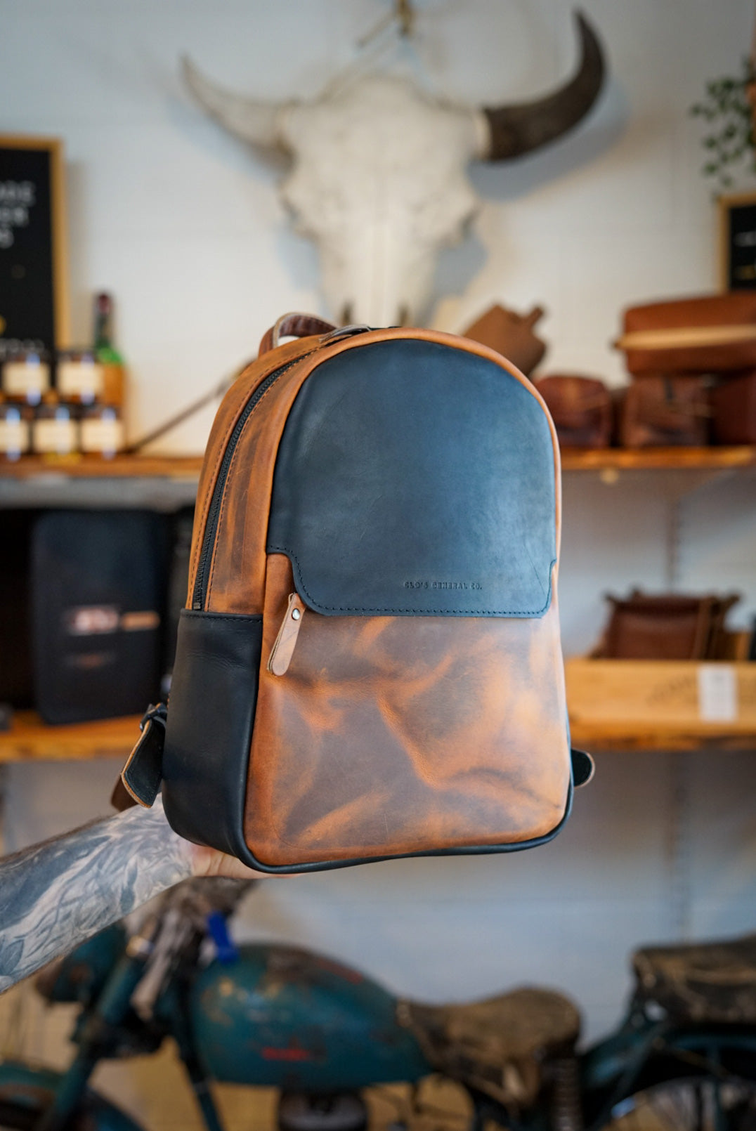 Mini Venture Backpack - Lightweight Hiking Daypack for Outdoor Adventures (Flat Black & Hillbilly Copper) - Perfect for Camping, Travel & Daily Commute