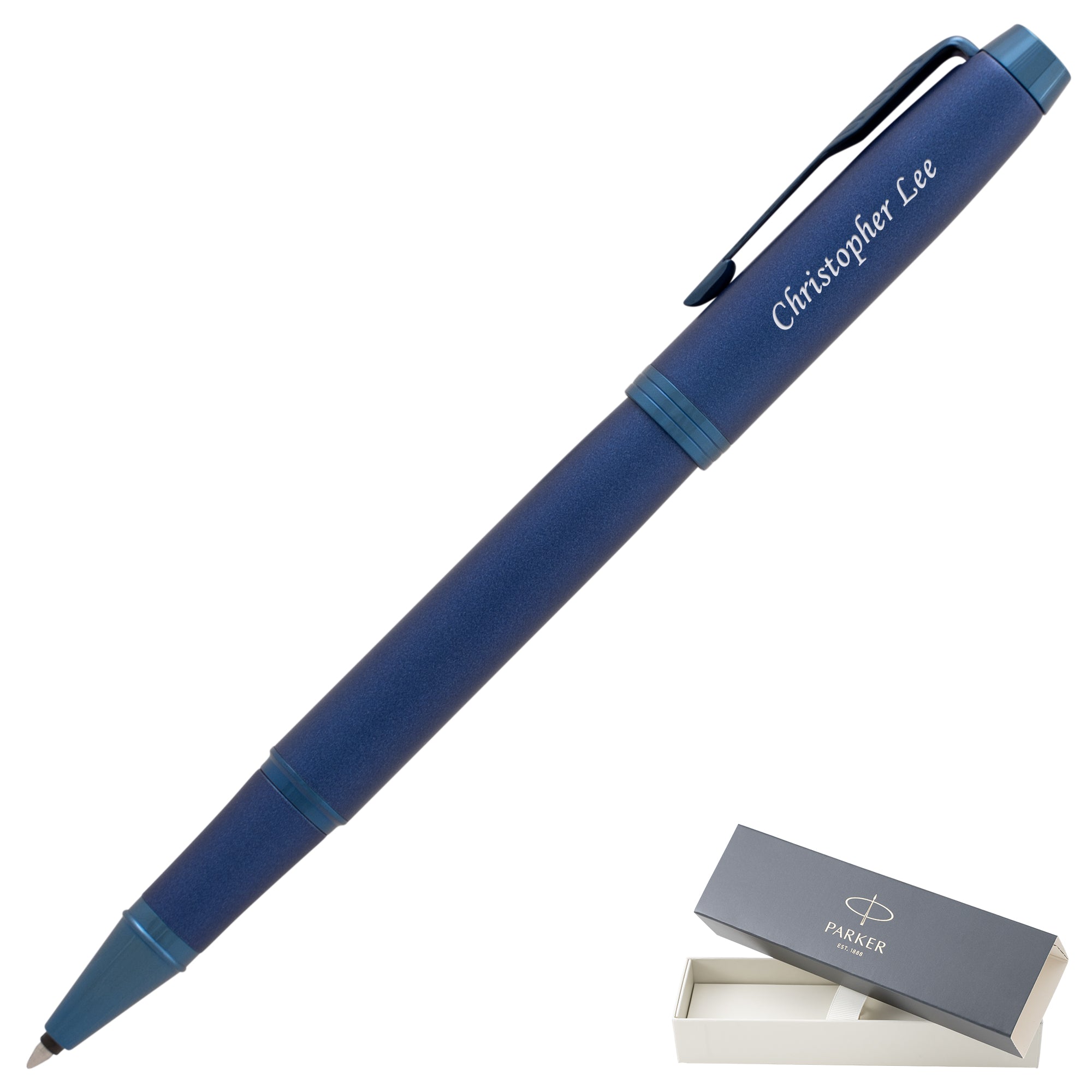 Parker IM Rollerball Pen - Premium Monochrome Blue Ink Writing Instrument for Office, School & Business Gifts | Smooth Writing Experience for Professionals & Students