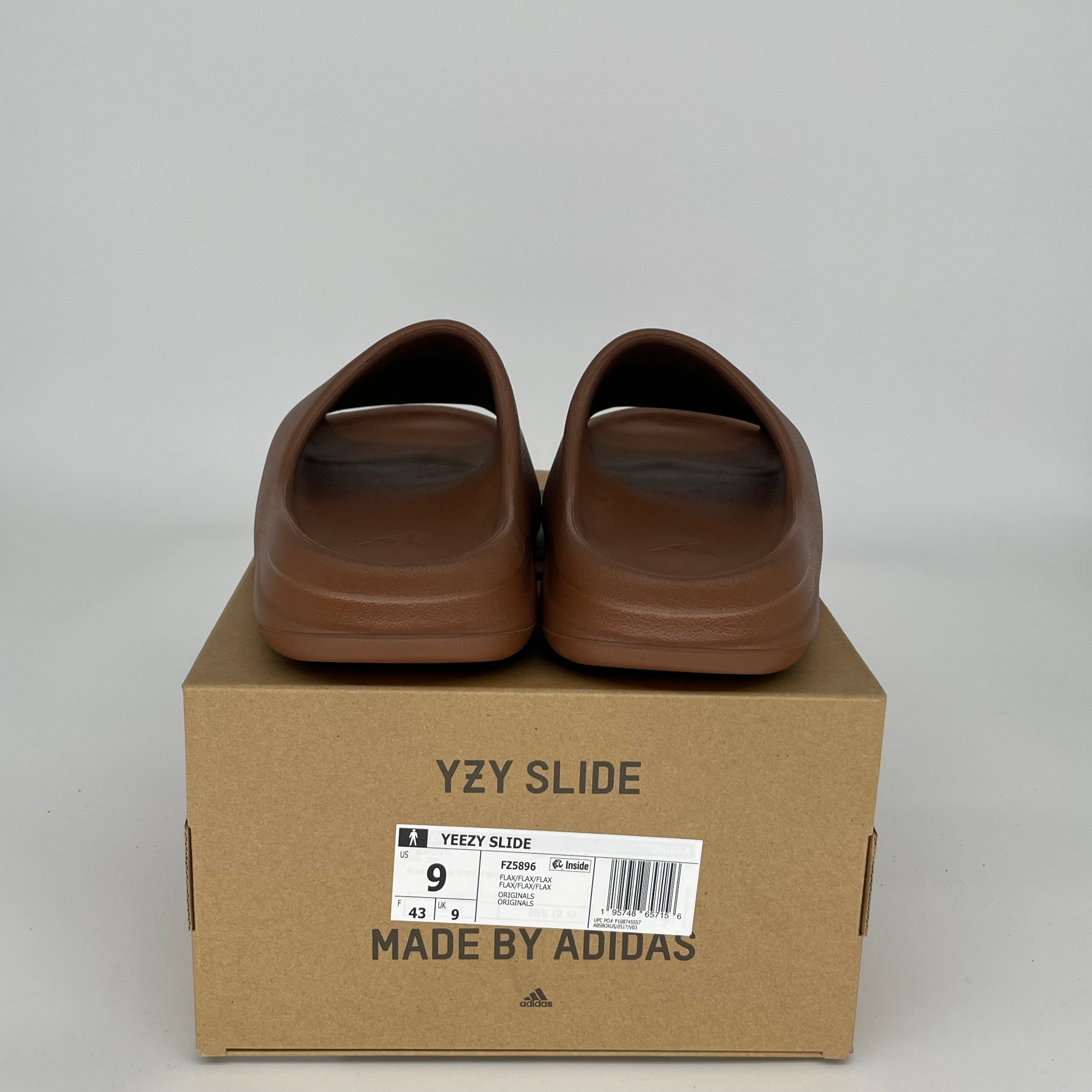 Adidas Yeezy Slide Flax Size 9 FZ5896 - Comfortable Slides for Men | Summer Beach Slides, Pool Slides, Casual Home Slippers