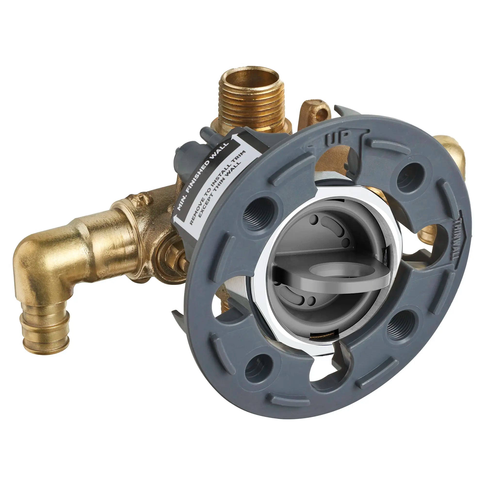 Flash® Universal Shower Rough-In Valve with PRX Inlet Elbows & Screwdriver Stops - Cold Expansion System Compatible - Perfect for Bathroom Renovations and New Construction Installations
