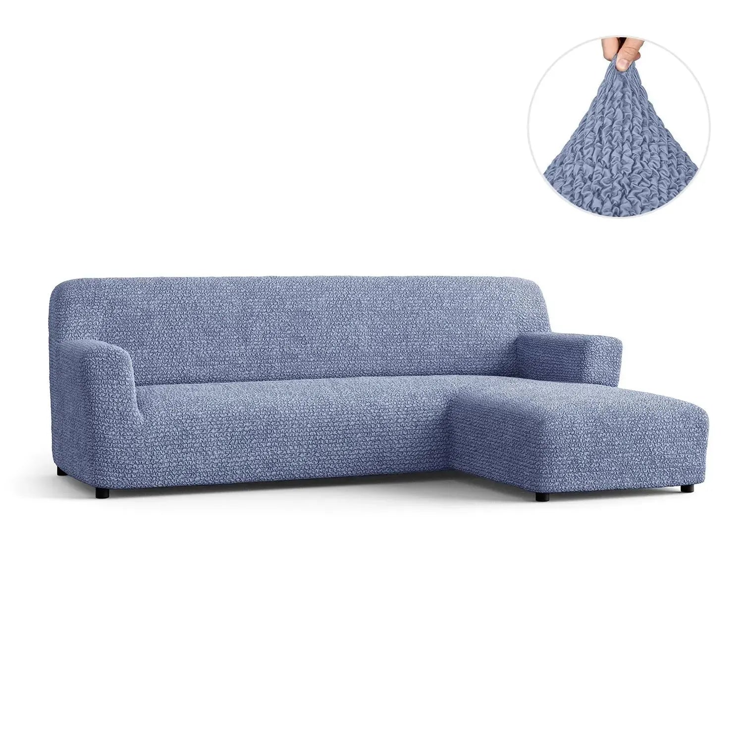L Shaped Sofa Slipcover with Right Chaise - Premium Microfiber Stretchable Furniture Protector for Living Room, Sectional Couch Cover - Easy Wash & Anti-Slip Design for Home Decor