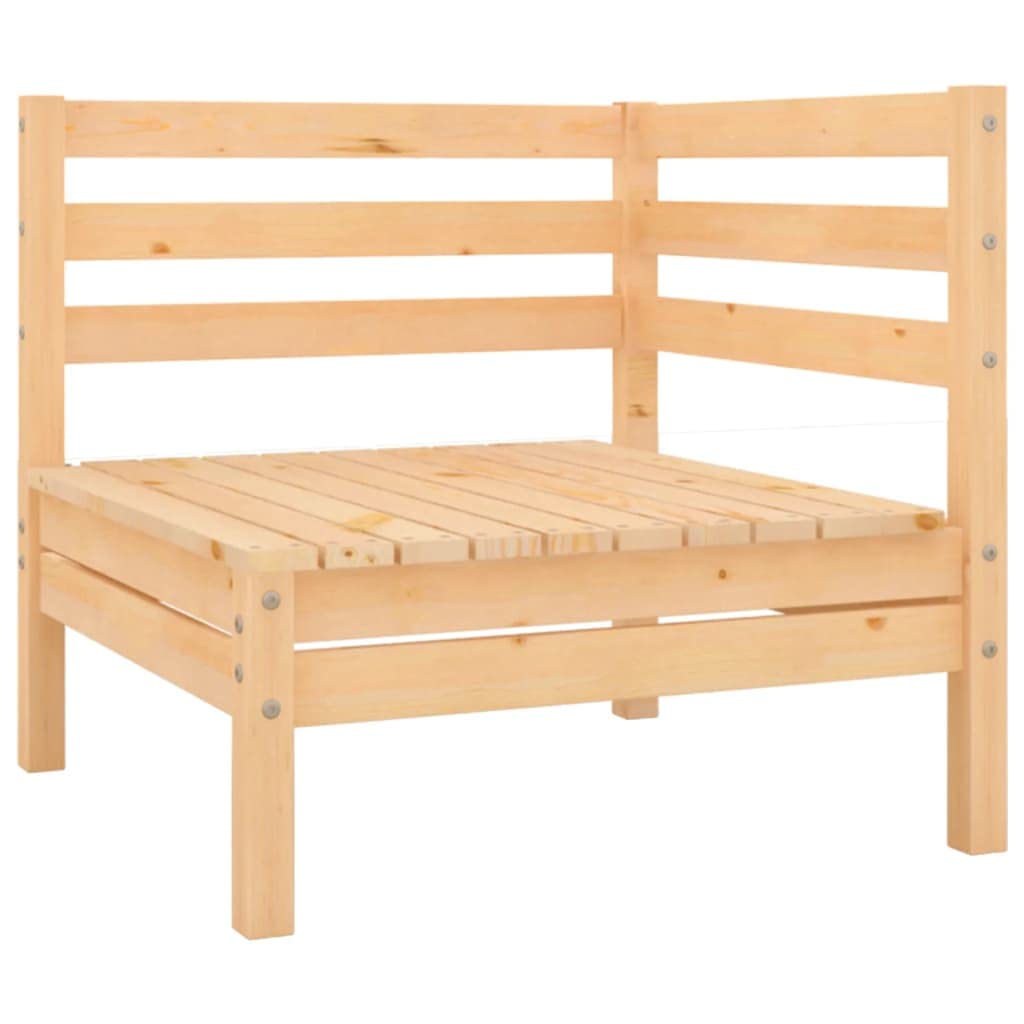 vidaXL 4-Piece Solid Pinewood Patio Lounge Set - Outdoor Garden Furniture with Wooden Sofa & Chairs for Backyard, Terrace, Poolside Relaxation
