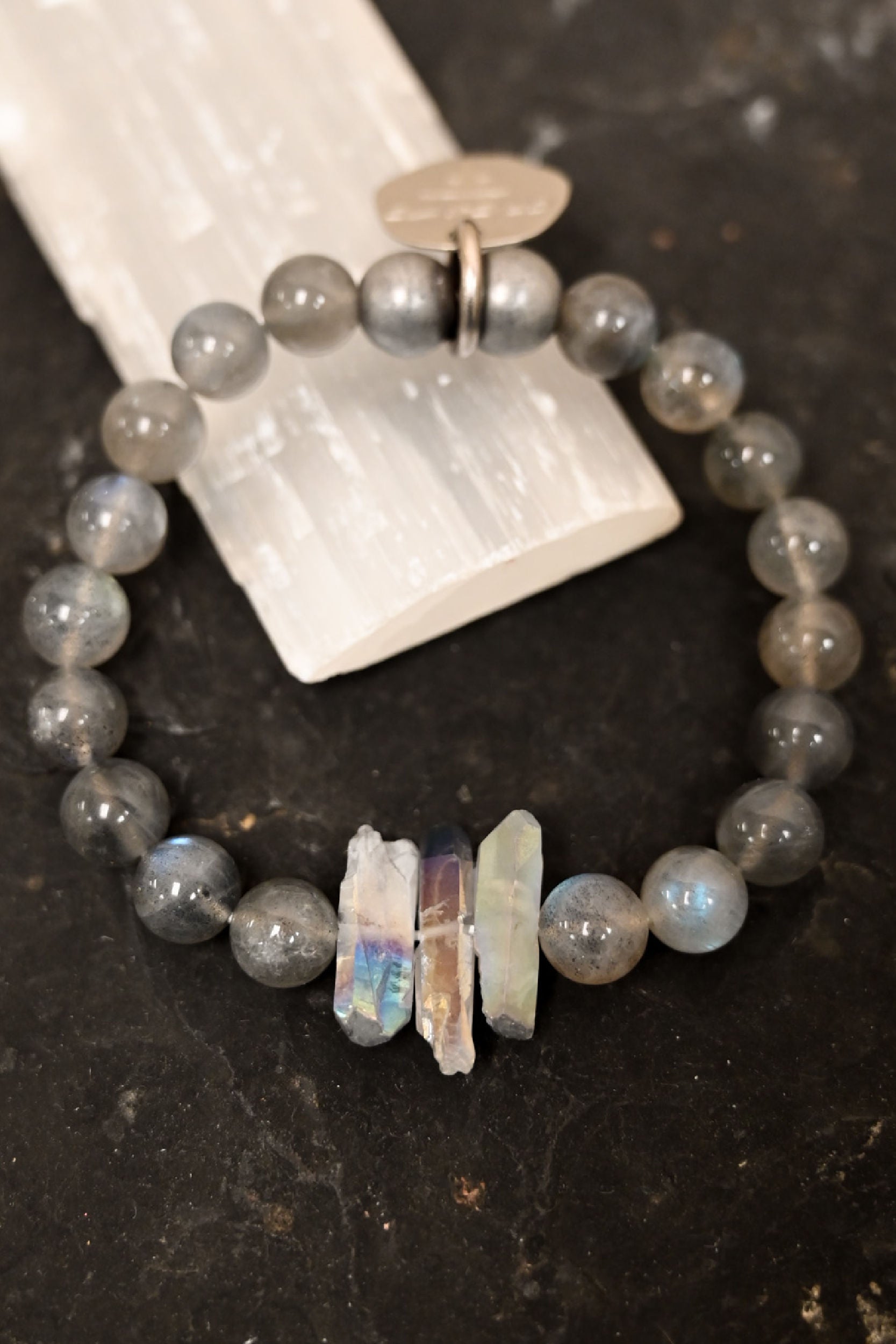 Labradorite Healing Crystal Bracelet for Women - Spiritual Energy Jewelry for Chakra Balancing, Meditation & Positive Vibes