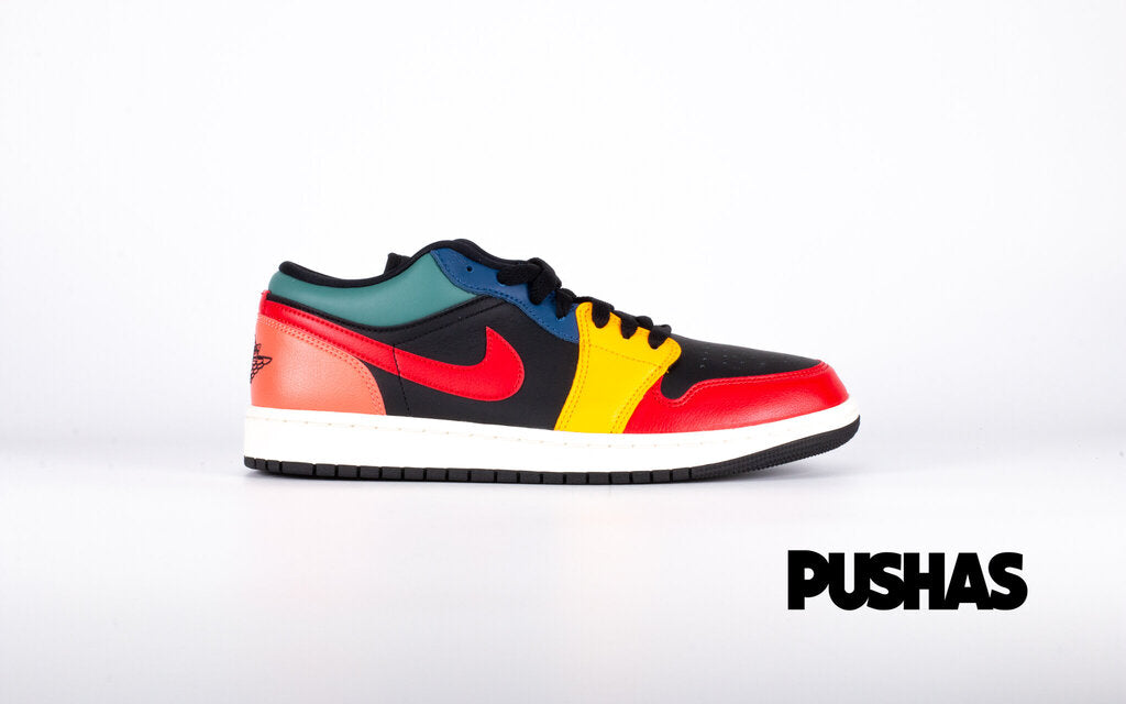 Air Jordan 1 Low 'Black Multi Taxi' Women's Sneakers (2022) - Stylish Casual Shoes for Women, Perfect for Streetwear, Gym & Everyday Wear