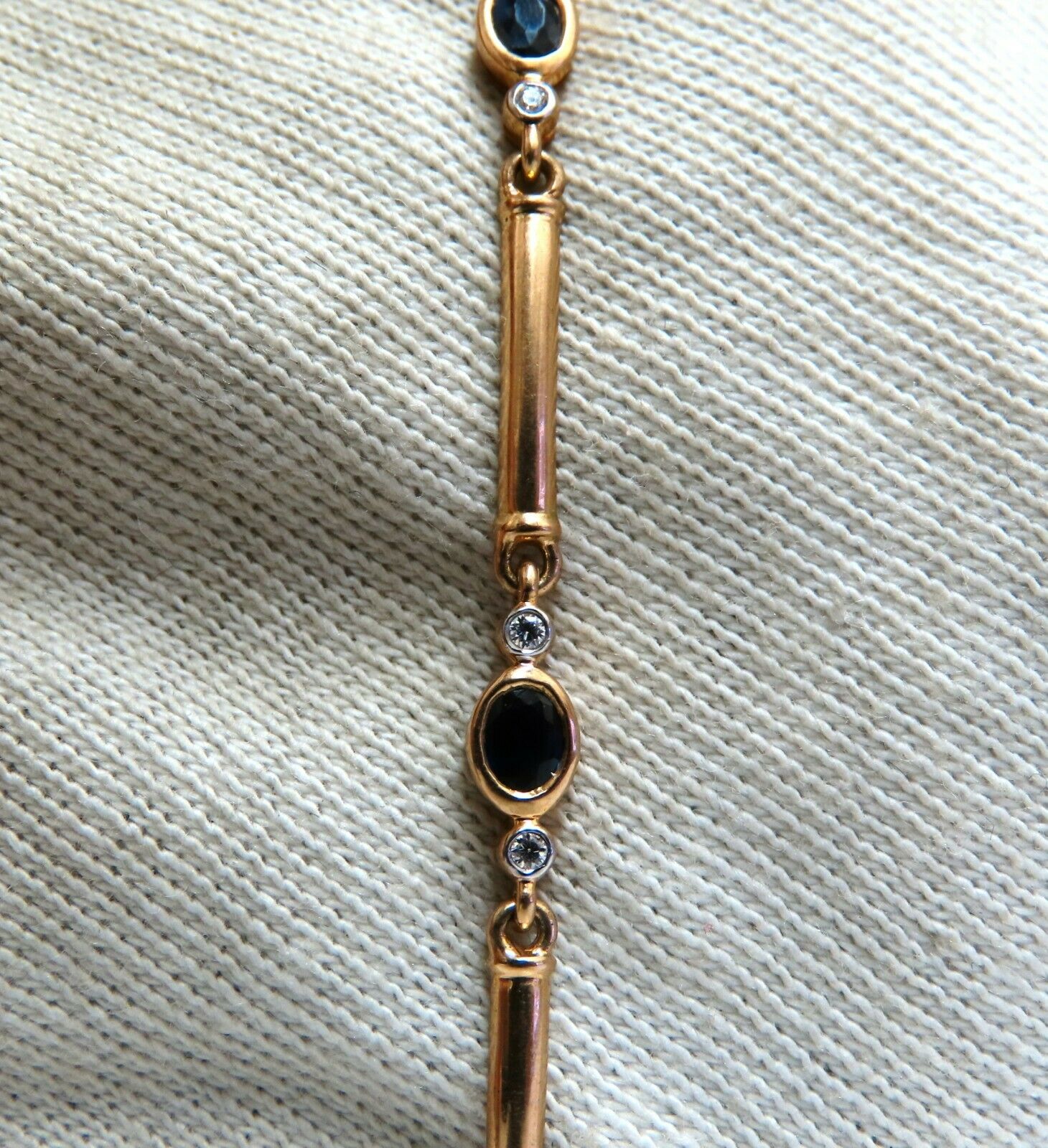 2ct Natural Blue Sapphire & CZ Sterling Silver Bracelet - Gold Plated Elegant Jewelry for Women, Perfect for Weddings, Parties & Everyday Wear