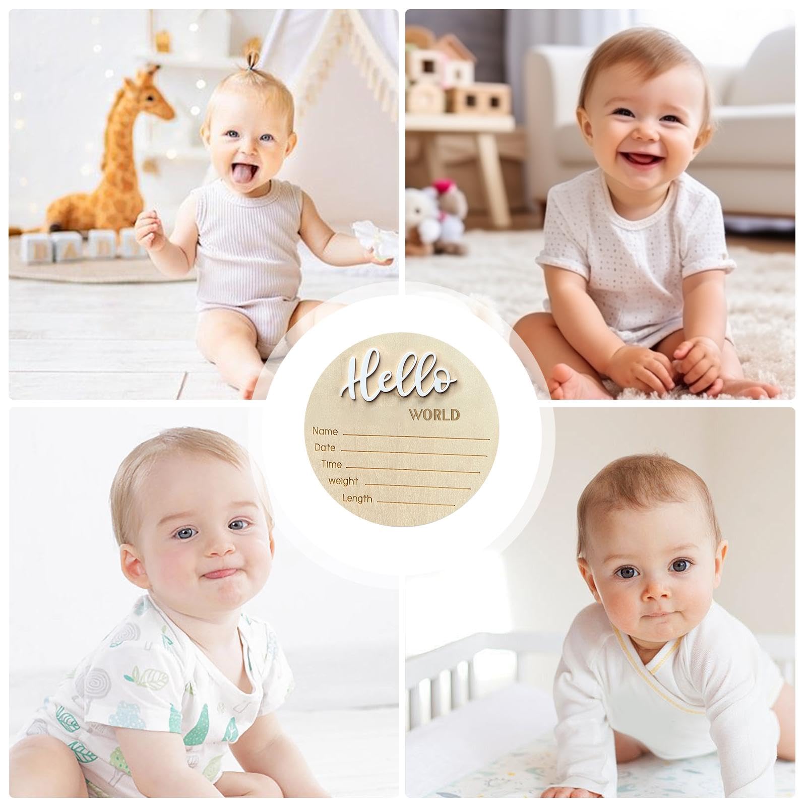Personalized Baby Welcome Sign - Custom Wooden Name Sign for Nursery, Living Room & Bedroom Decor | Newborn Gift & Home Wall Art