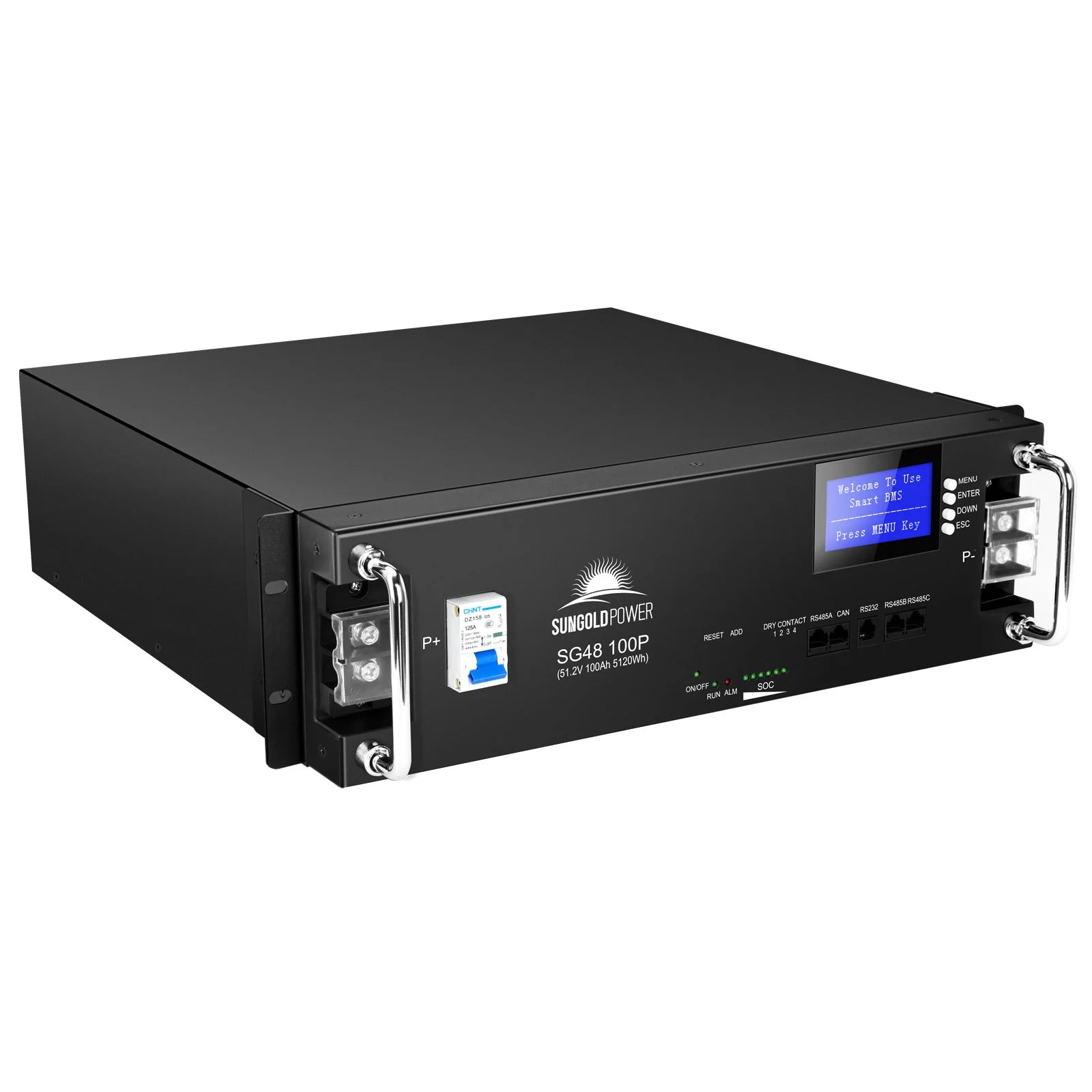 SunGoldPower 48V 100Ah LiFePO4 Lithium Battery for Server Rack - High Capacity Backup Power for Data Centers, Solar Systems & Off-Grid Applications