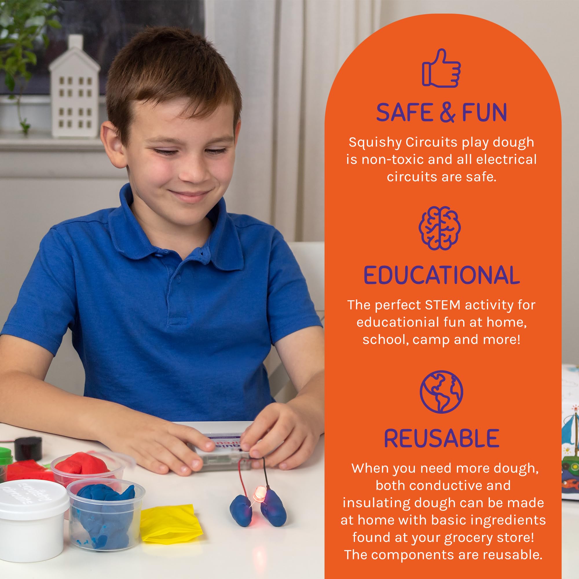 Lite Kit - STEM Science Kit for Kids Age 8-12 | Play Dough Electrical Circuit Learning Toy with Extra Battery Holder | Perfect for Home Education & Classroom STEM Activities