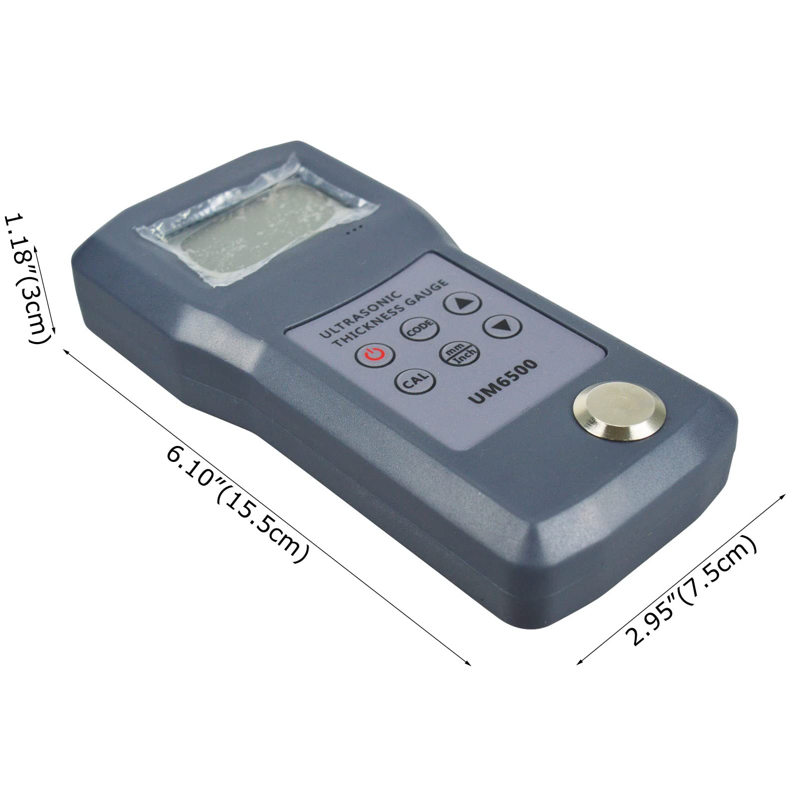 TECHTONGDA UM6500 Digital Ultrasonic Thickness Gauge - Portable Non-Destructive Testing Meter for Metal, Plastic & Glass | Ideal for Industrial Maintenance, Quality Control & Material Inspection