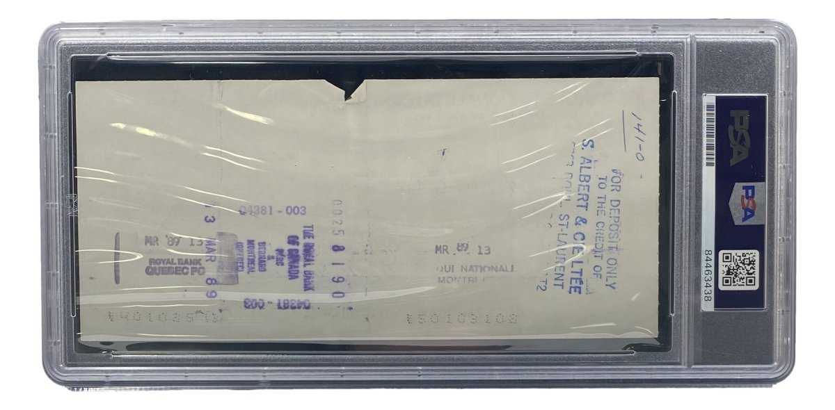 Authentic Maurice Richard Signed Montreal Canadiens Hockey Memorabilia - PSA/DNA Certified Bank Check #69 - Perfect for Sports Collectors & Hockey Fans Display