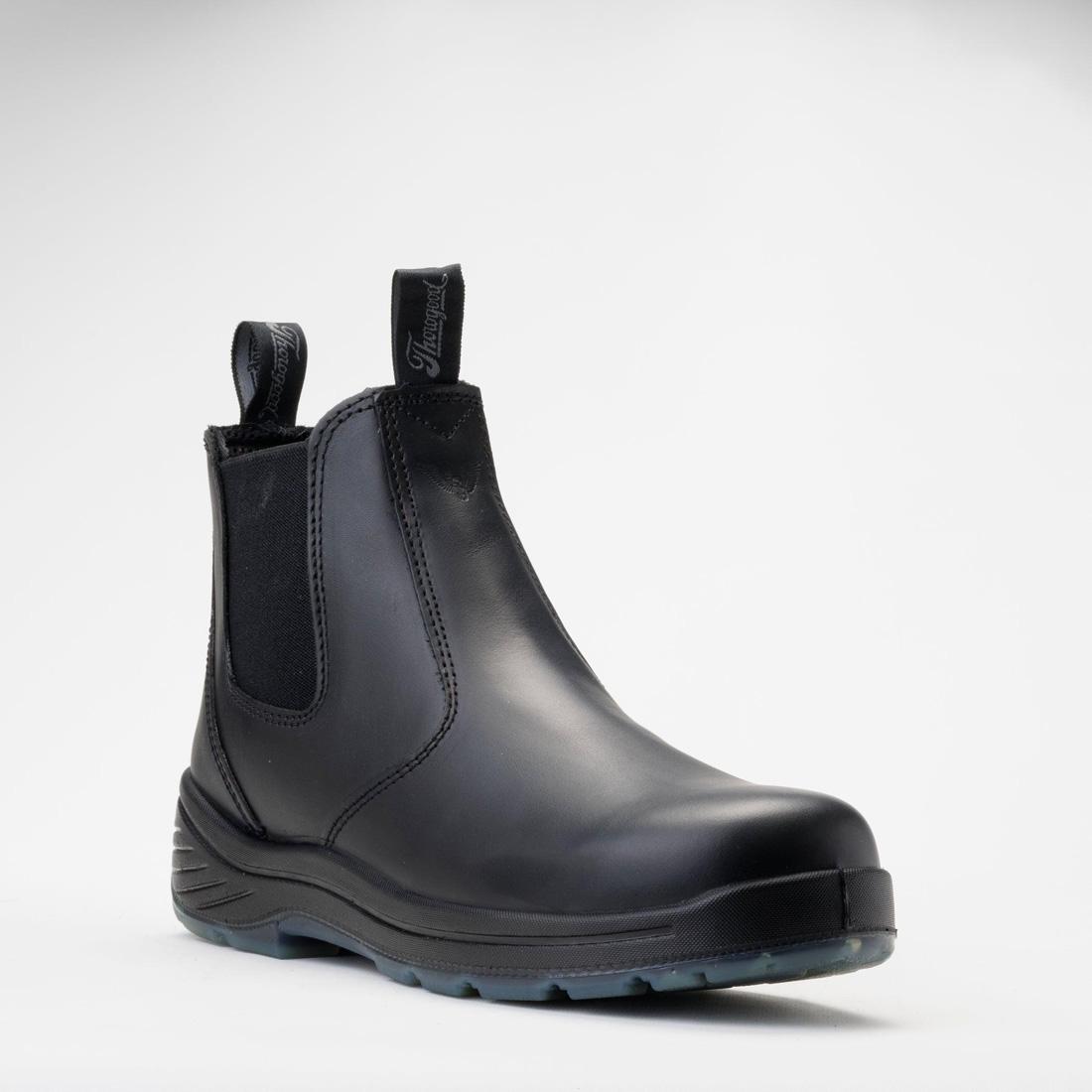 Quick Release Station 6 Composite Toe Work Boots with Translucent Outsole - Black Safety Shoes for Construction, Warehouse & Industrial Work