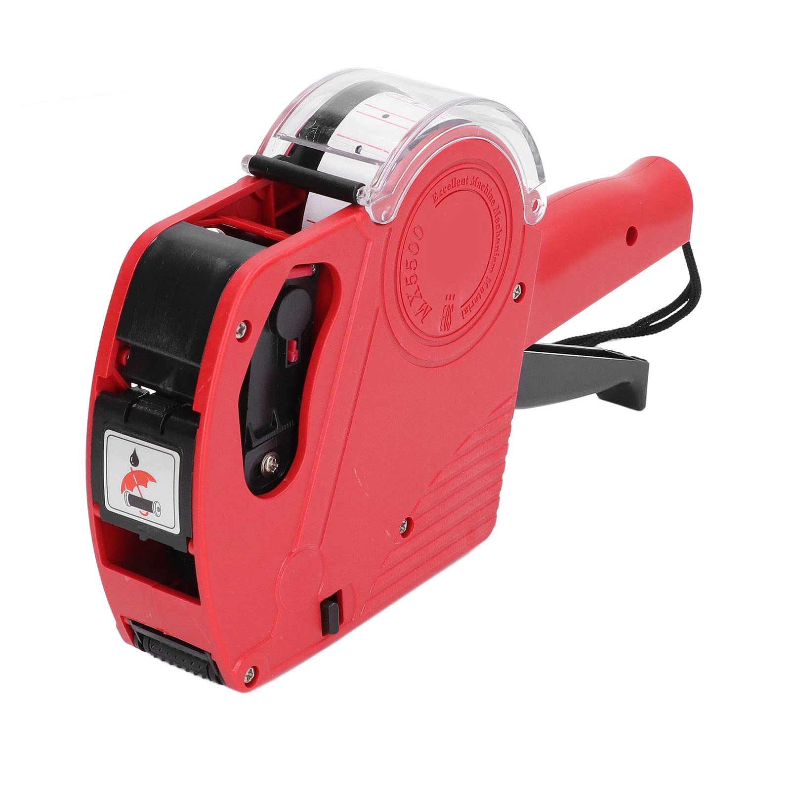 8-Digit Manual Labeling Machine - Portable Price Tag Tool with Plastic Shell & Cartridge for Clothing Stores & Warehouses | Easy Operation, Compact Size (Red) | Perfect for Retail Pricing & Inventory Management