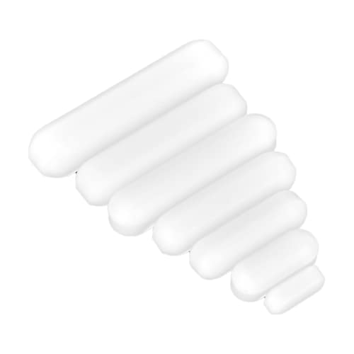 7PCS PTFE Magnetic Stir Bars for Type C Stirrer - White Lab Mixing Rods for School, Biochemistry & Chemistry Experiments | Perfect for Laboratory Use & Science Projects