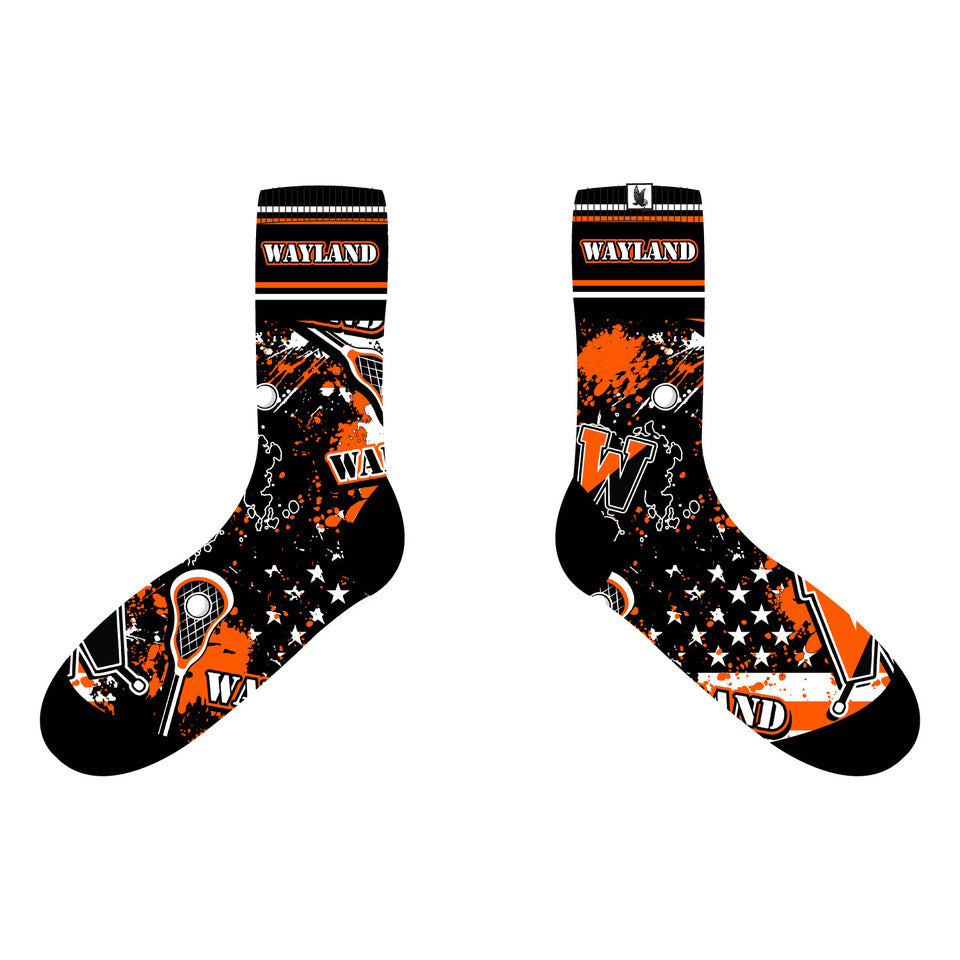 Wayland Warriors Crew Socks - Comfortable Cotton Athletic Socks for Men & Women - Perfect for Running, Basketball, Gym Workouts & Everyday Wear
