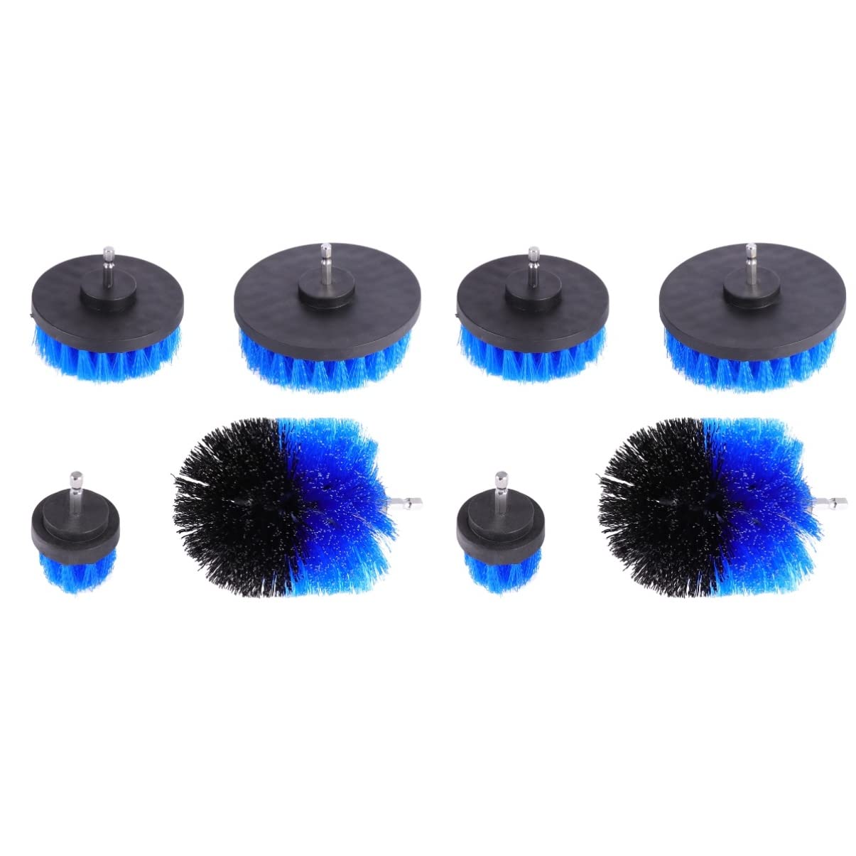 Zerodeko 2-Pack 4-Piece Kitchen Upholstery Scrub Brush Set - Electric Grout Brush, Surface Cleaning Pads, Sink Polishing Kit for Bathroom, Kitchen & Tile Cleaning