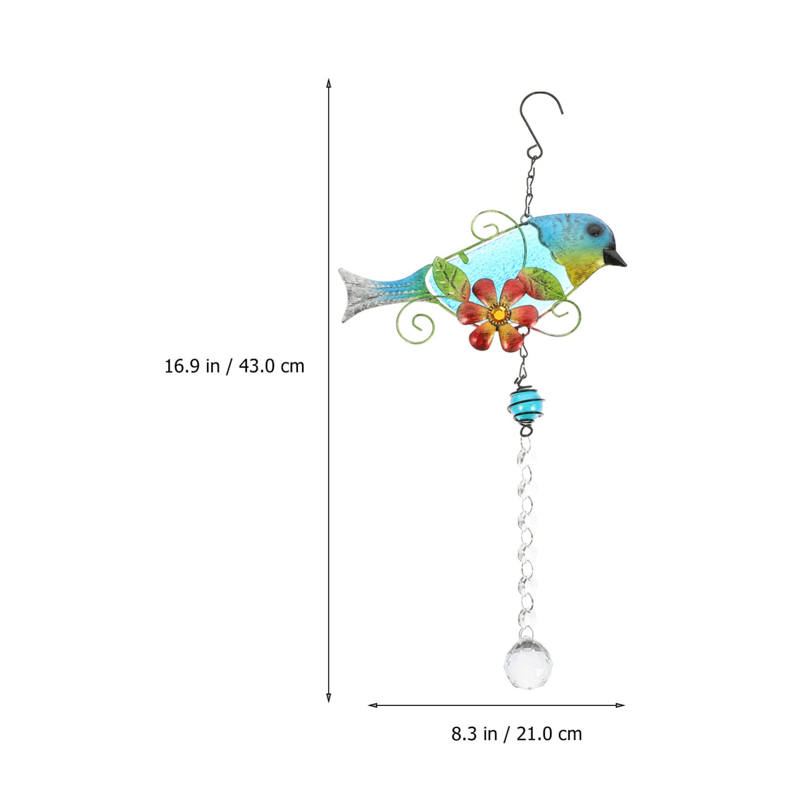 Crystal Hanging Bird Prism Chandelier - Stained Glass Window Pendants with Flying Bird Figurines for Home Decor | Perfect for Living Room, Bedroom & Garden Sun Catchers