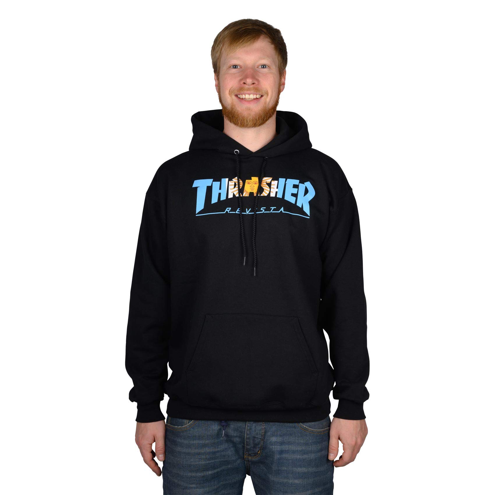 Thrasher Argentina Hoodie - Medium Size Black - Skateboarding Hooded Sweatshirt for Men & Women | Streetwear Fashion, Casual Wear, Winter Outfit