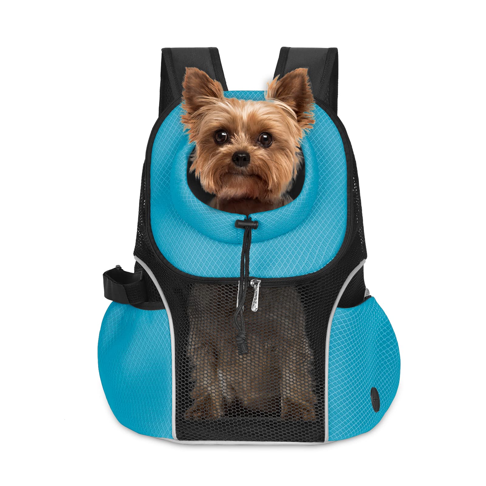WOYYHO Small Dog Carrier Backpack - Ventilated Mesh Pet Travel Backpack with Safety Tethers for Dogs, Hiking, Cycling & Outdoor Adventures | Perfect for Travel, Camping & Daily Use