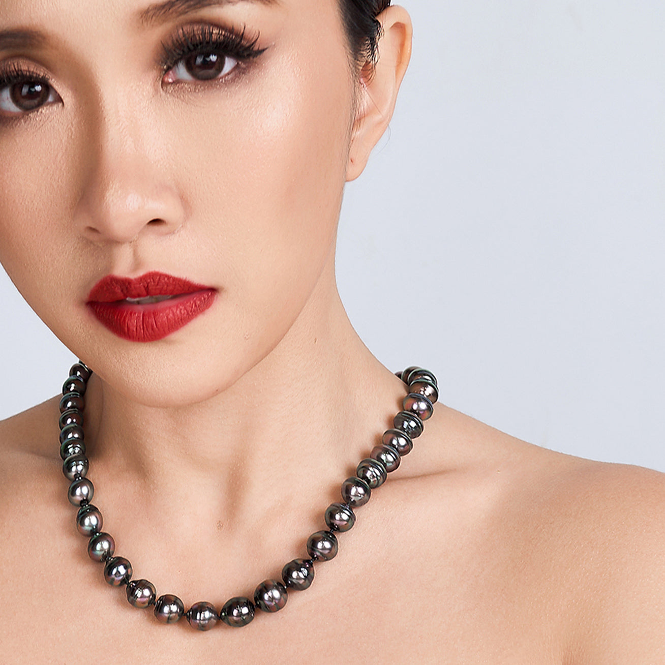 18K Solid Gold Rainbow Baroque Tahitian Pearl Necklace - Luxury Handmade Jewelry for Women, Elegant Gift for Wedding, Anniversary & Special Occasions
