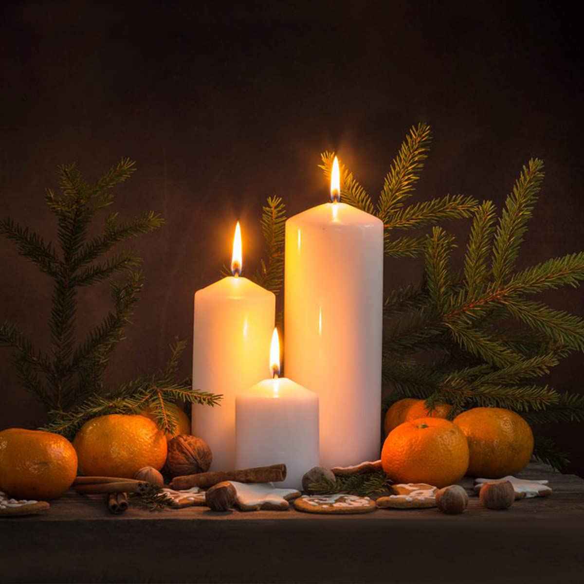 3x6 Inch Unscented Pillar Candles - 3 Pack for Home, Wedding & Emergency Use