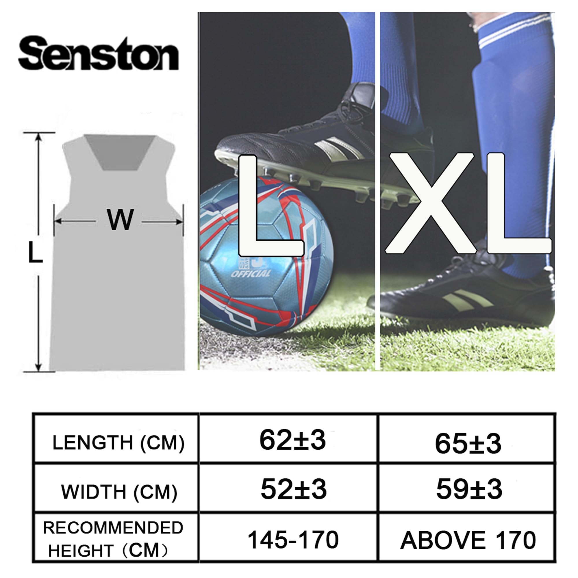 Senston 6/12 Pack Reversible Scrimmage Vests for Football & Soccer Training - Breathable Mesh Pinnies for Adults & Youth - Perfect for Team Practice, Gym Class & Sports Drills