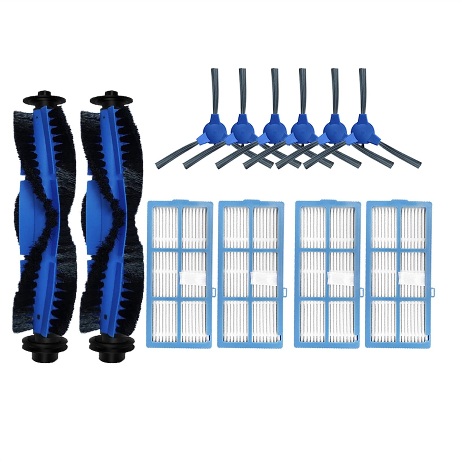 Proscenic 850T Robotic Vacuum Cleaner Replacement Parts Kit - Side Brush, Mop Cloth, HEPA Filter, Main Brush Roll (5-Piece Set) for Home Cleaning and Maintenance