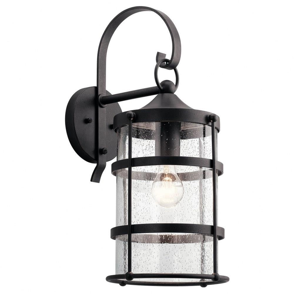 Kichler Lighting 49962AVI Outdoor Wall Mount Sconce - Anvil Iron Finish - Weatherproof Exterior Light Fixture for Patio, Garden & Porch Lighting