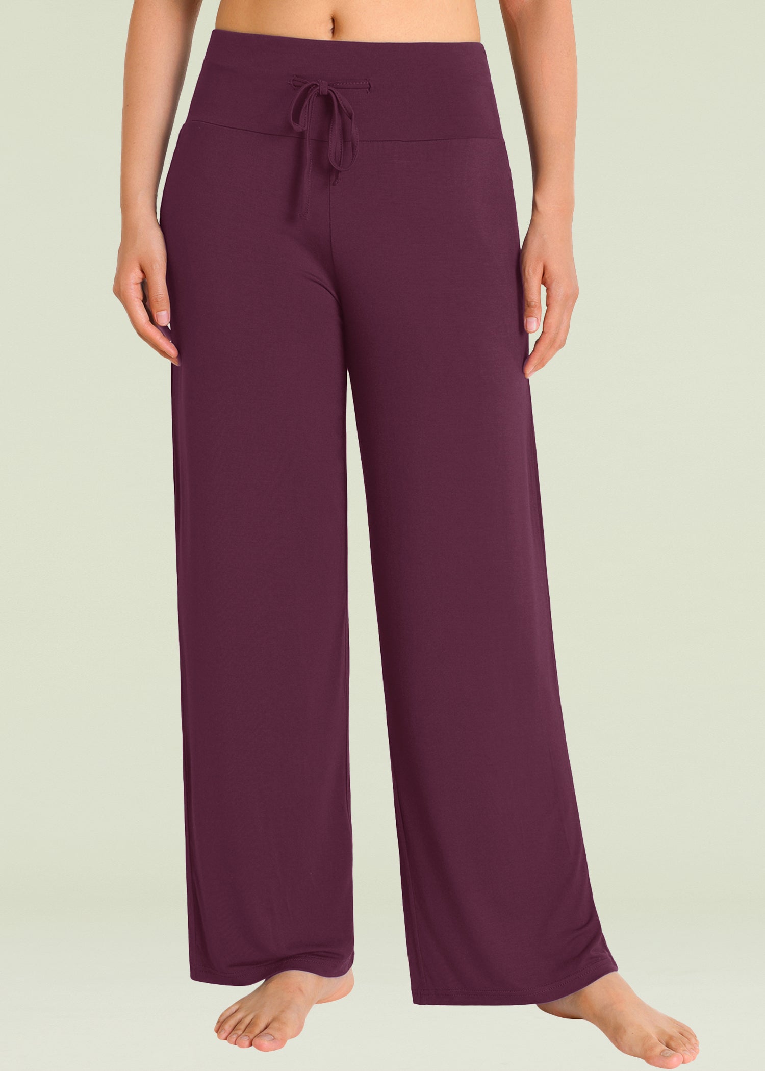 Soft & Comfortable Women's Bamboo Viscose Wide Leg Lounge Pants - Breathable Palazzo Sleep Bottoms for Yoga, Home Relaxation & Travel