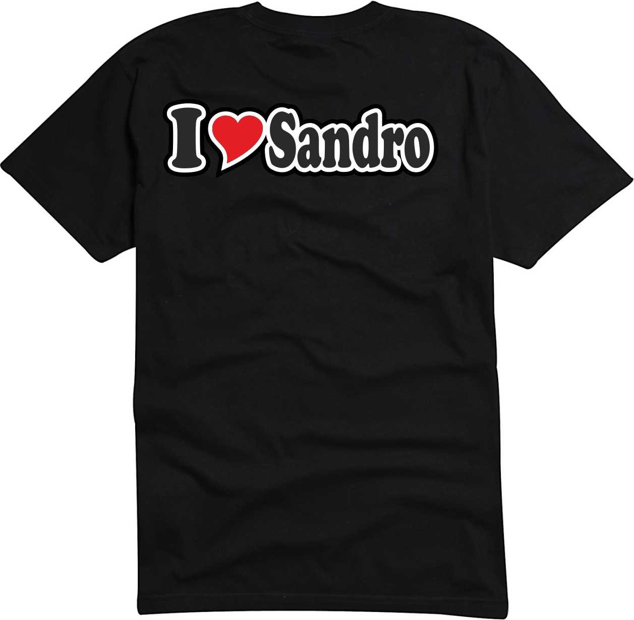 Black Dragon T-Shirt Man - I Love with Heart Design - Party Carnival Theme - I Love Sandro - Perfect for Festivals, Parties, and Casual Wear