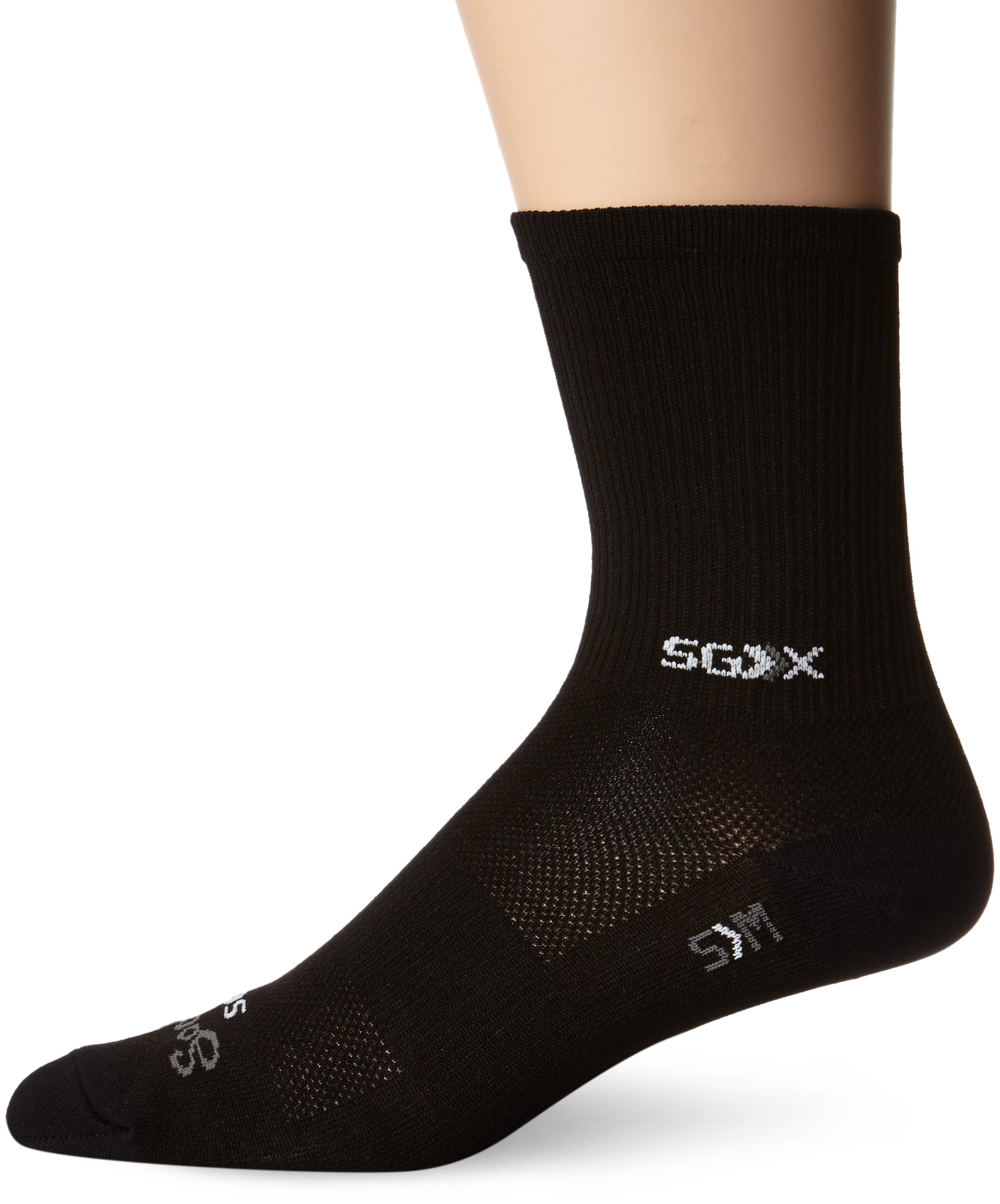 Men's SGX Black Athletic Socks - Breathable & Cushioned for Running, Hiking & Workouts - Durable Performance Socks for Active Lifestyle