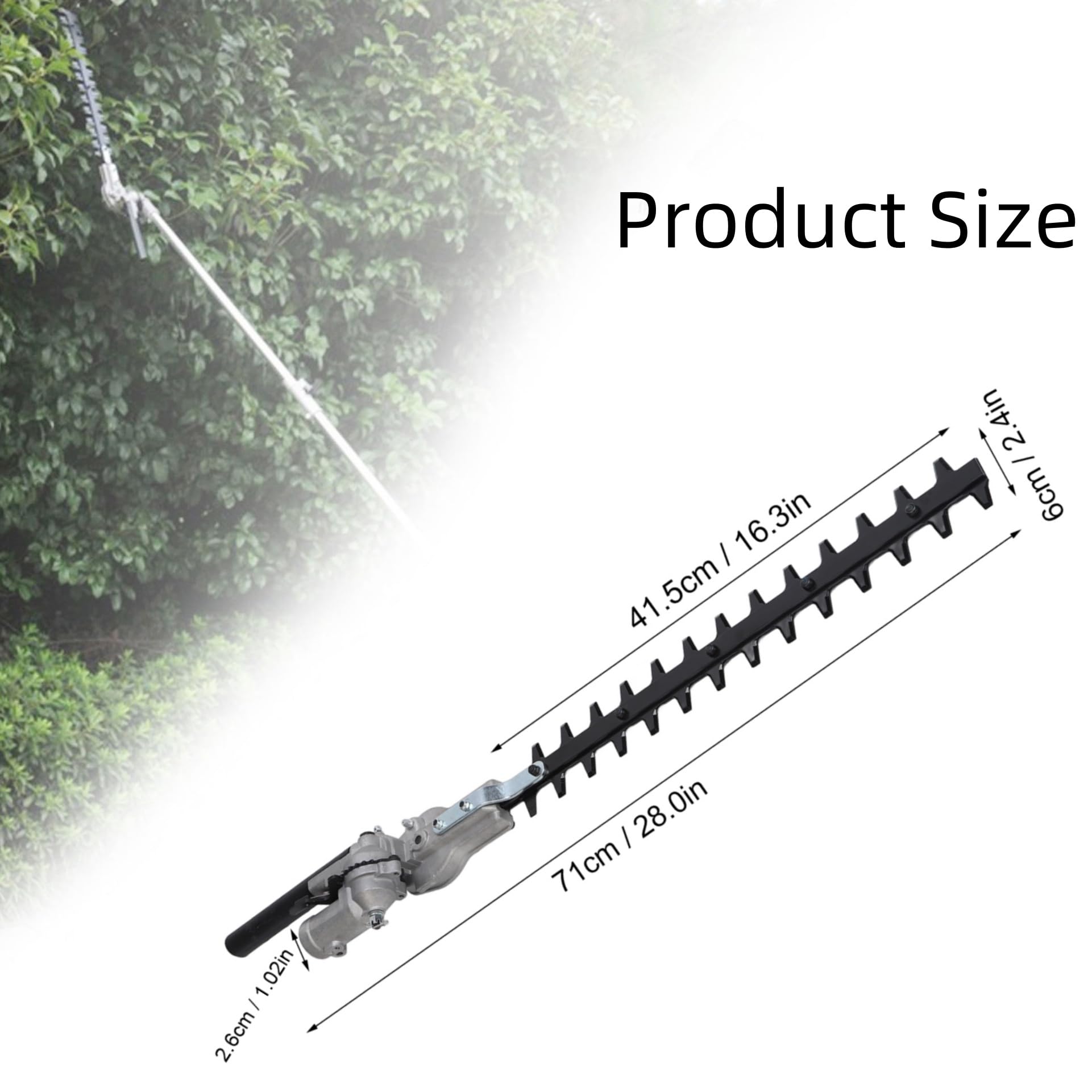 26mm Hedge Trimmer Attachment Replacement Parts for Brush Cutters - Compatible with Garden Trimmers & Landscaping Tools | Perfect for Lawn Care, Hedge Trimming & Yard Maintenance