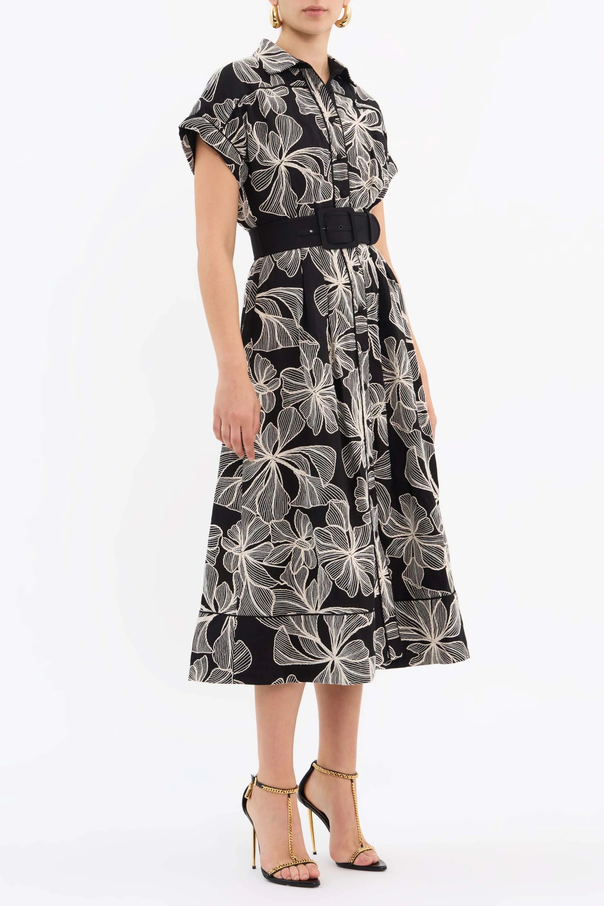 AMIRA Short Sleeve Midi Dress for Women - Flowy Summer Casual Dress with Pockets | Perfect for Beach, Brunch & Date Night Outfits