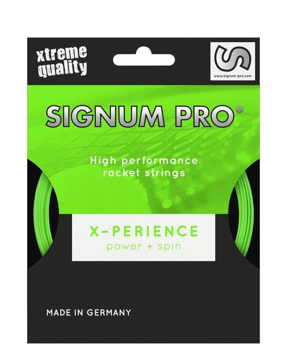 Signum Pro X-Perience Tennis String Set - Premium Polyester Tennis Strings for Durability & Control | Perfect for Competitive Play & Training Sessions