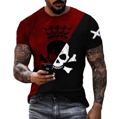 Taamlou Men's Muscle Fitness Short Sleeve Graphic T-Shirt - Stylish Printed Casual Tee for Gym, Workout & Streetwear Fashion