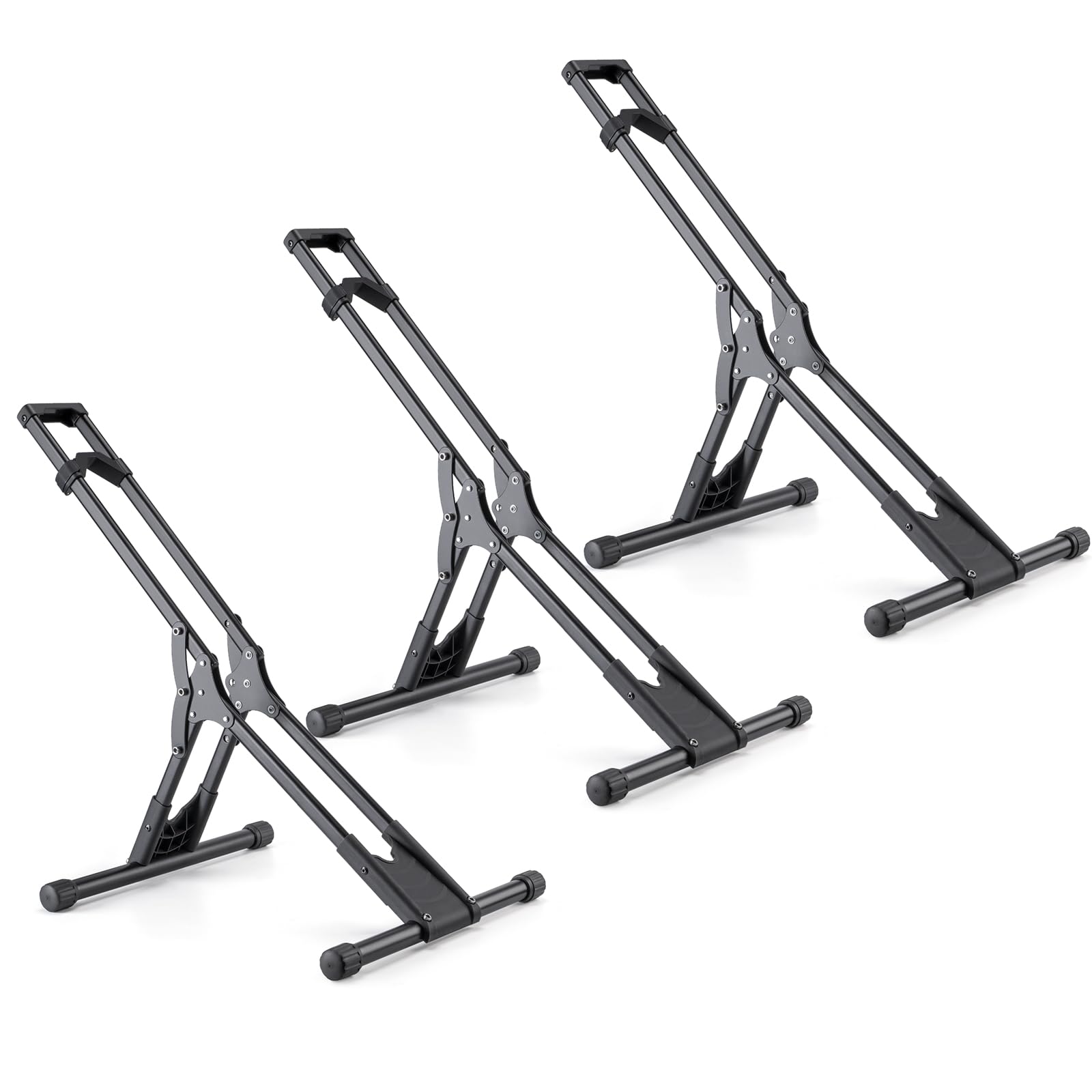 3-Bike Floor Stand Rack for Garage & Home Storage - Heavy Duty Bike Parking Rack Fits 20” to 29” Mountain & Road Bikes - Space Saving Indoor Bicycle Organizer for Cycling Enthusiasts