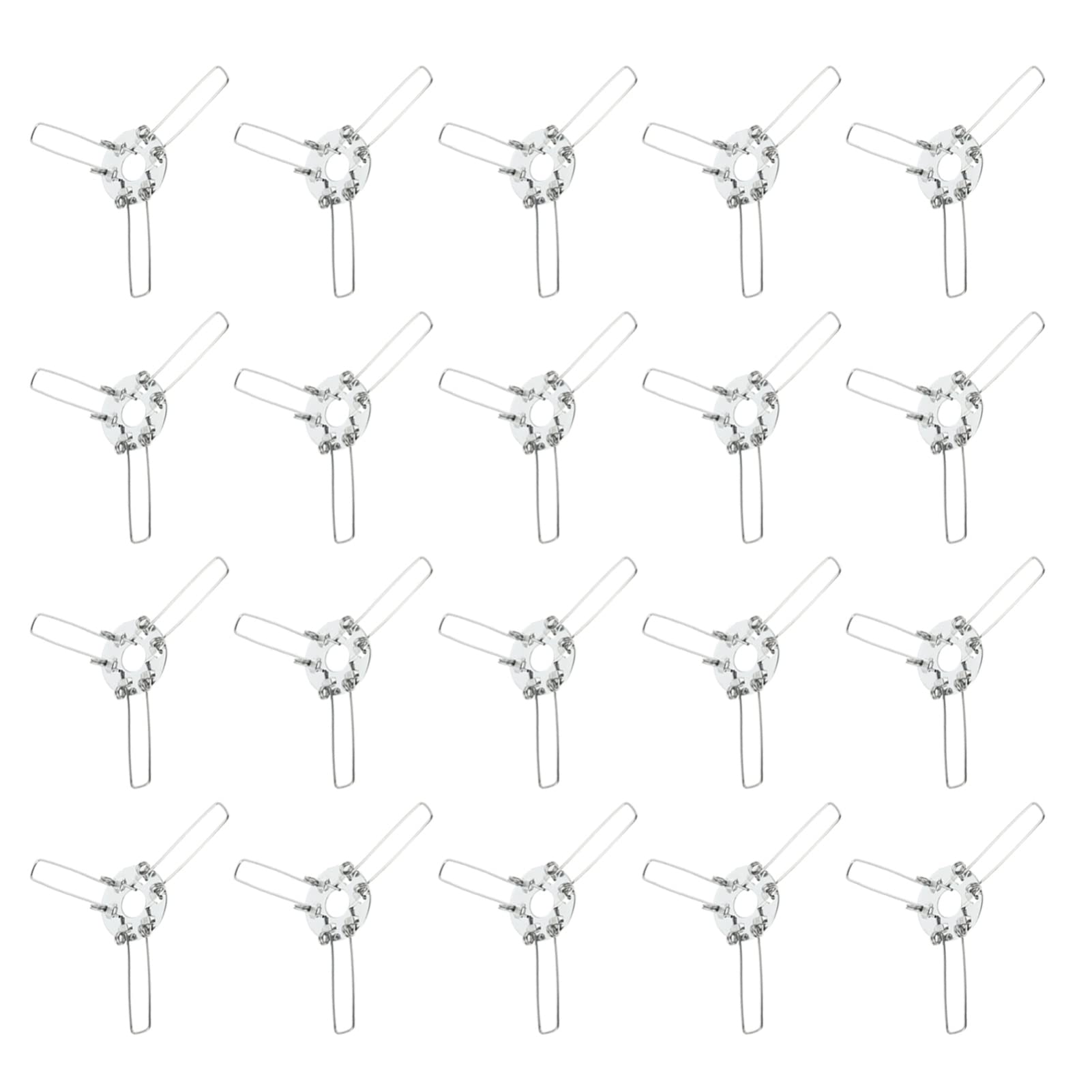 20pcs 3-Prong Lampshade Spring Clips - Heavy Duty Lamp Shade Holder Support Clips for Table Lamps, Floor Lamps & Ceiling Lights - Easy Installation Lamp Hardware Accessories for Home & Office Lighting Decor